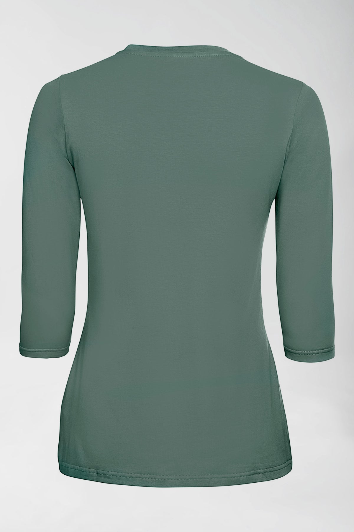 CORE T-shirt Femme - manche 3/4 vert foncé, Vue de dos