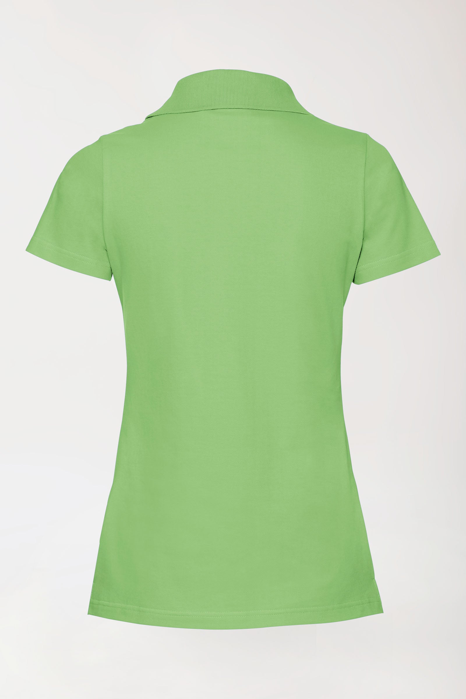 T-shirt Stretch Femme - Col polo vert pomme