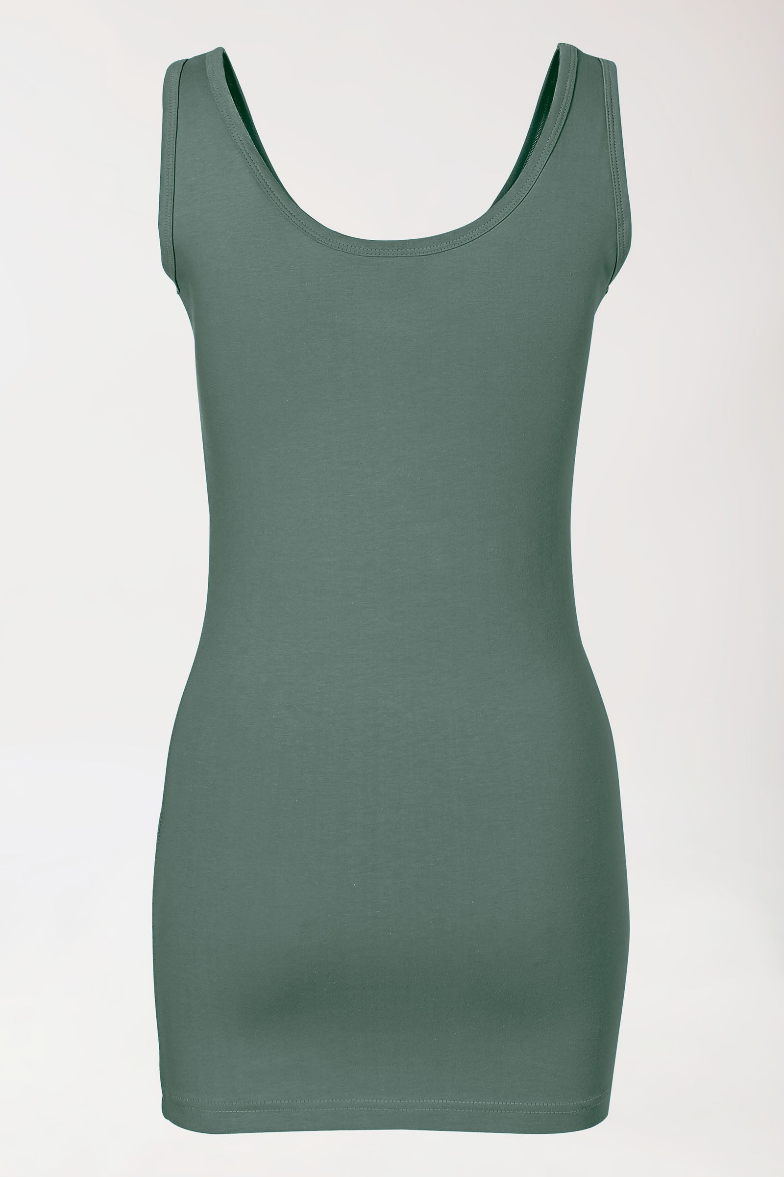 CORE Top Femme - Encolure ronde vert foncé, Vue de dos