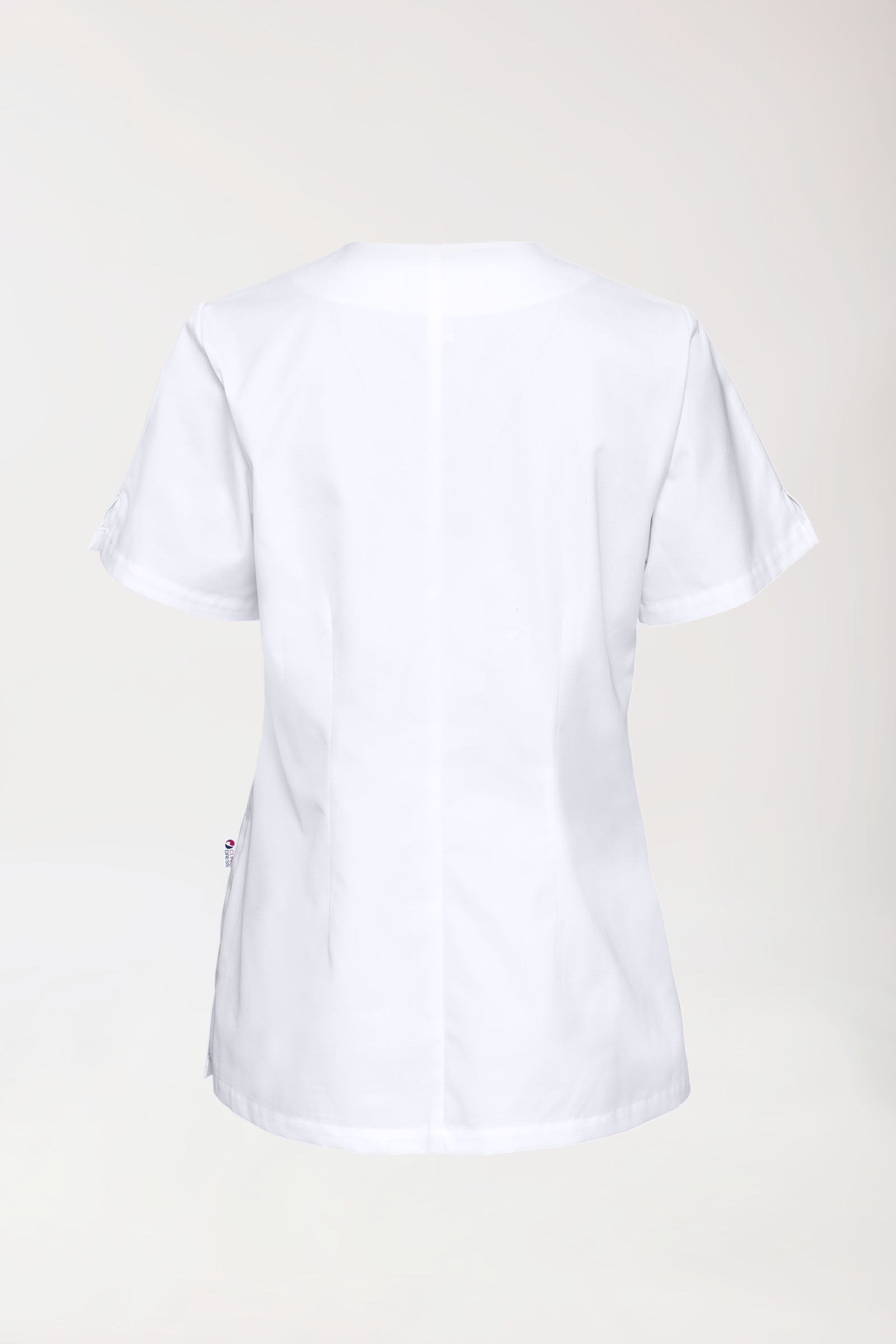 CORE Tunique Femme curved fit - Boutons-pression blanc, Vue de dos
