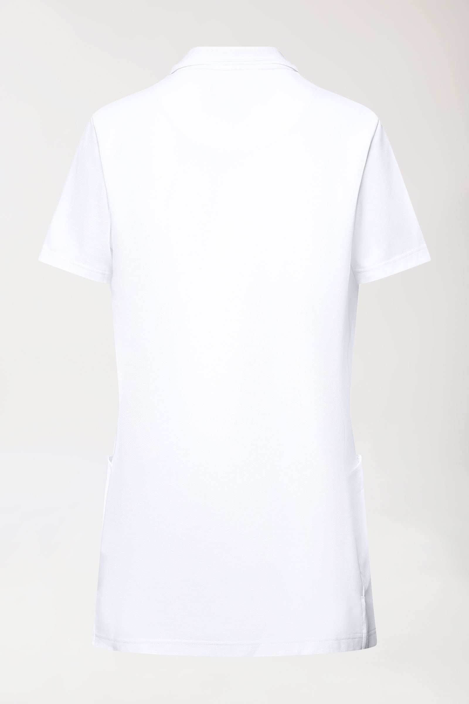 COMFY FLEX Tunique Stretch Femme - Col polo blanc, Vue de dos