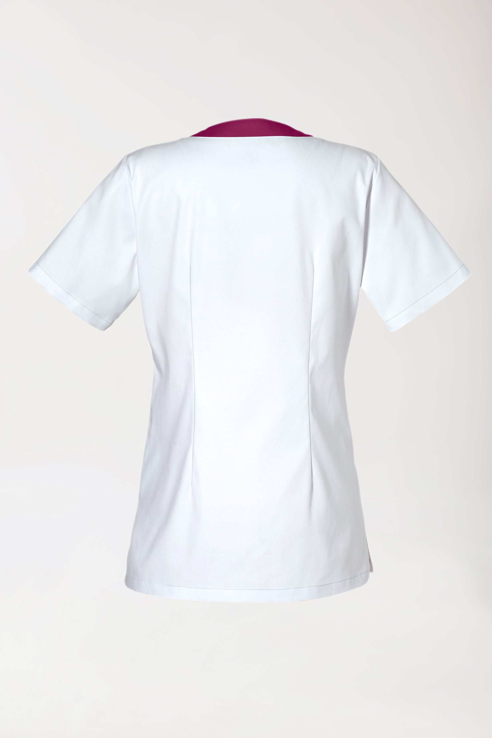 CLINIC STRETCH Tunique Femme - Manche courte blanc/berry