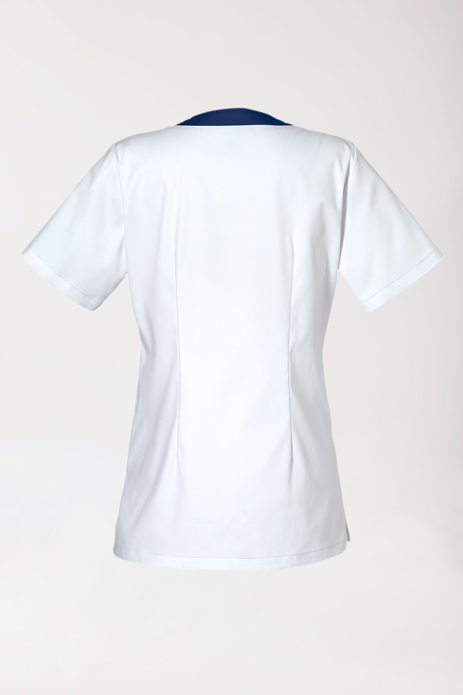CLINIC STRETCH Tunique Femme - Manche courte blanc/bleu navy