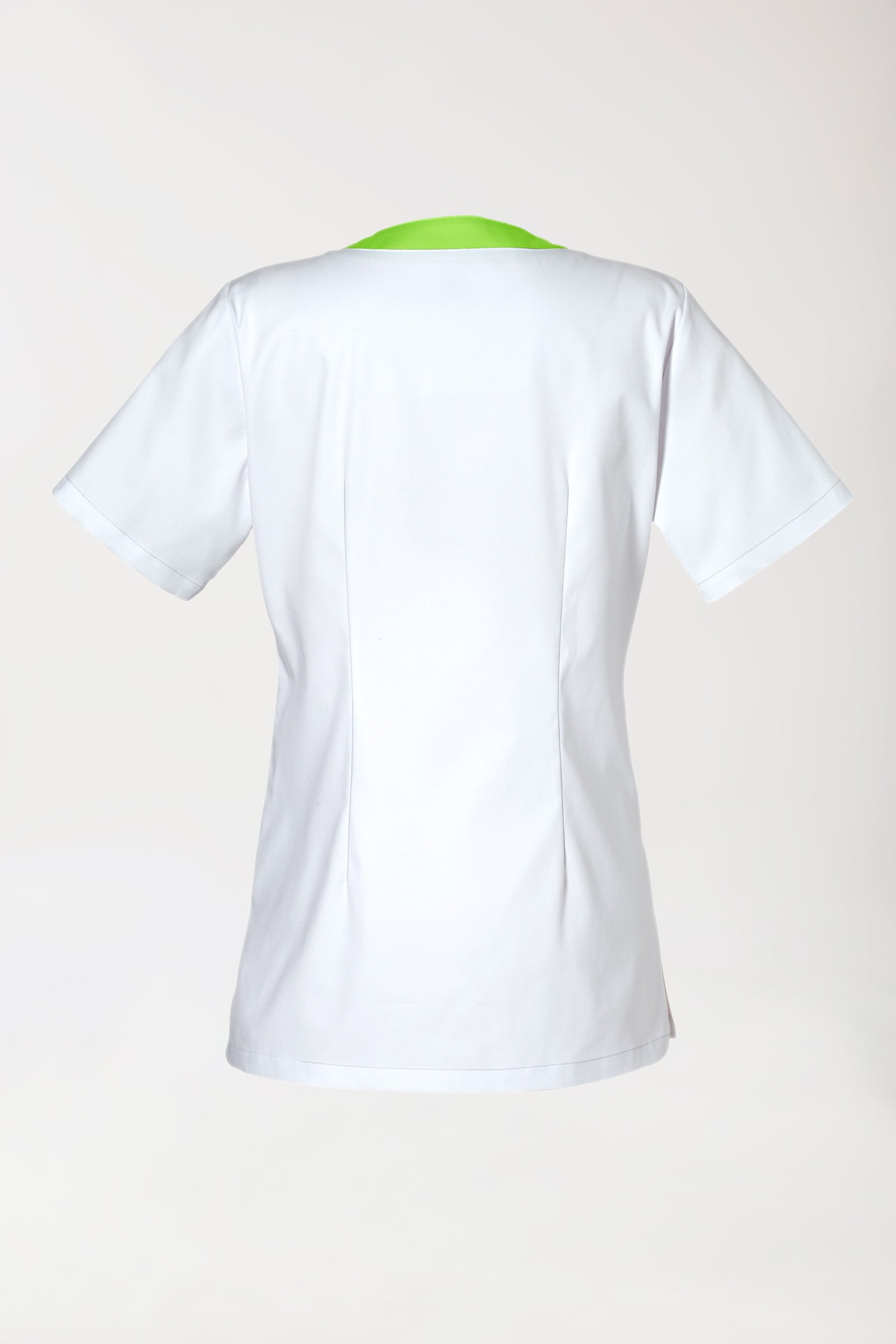 CLINIC STRETCH Tunique Femme - Manche courte blanc/vert pomme