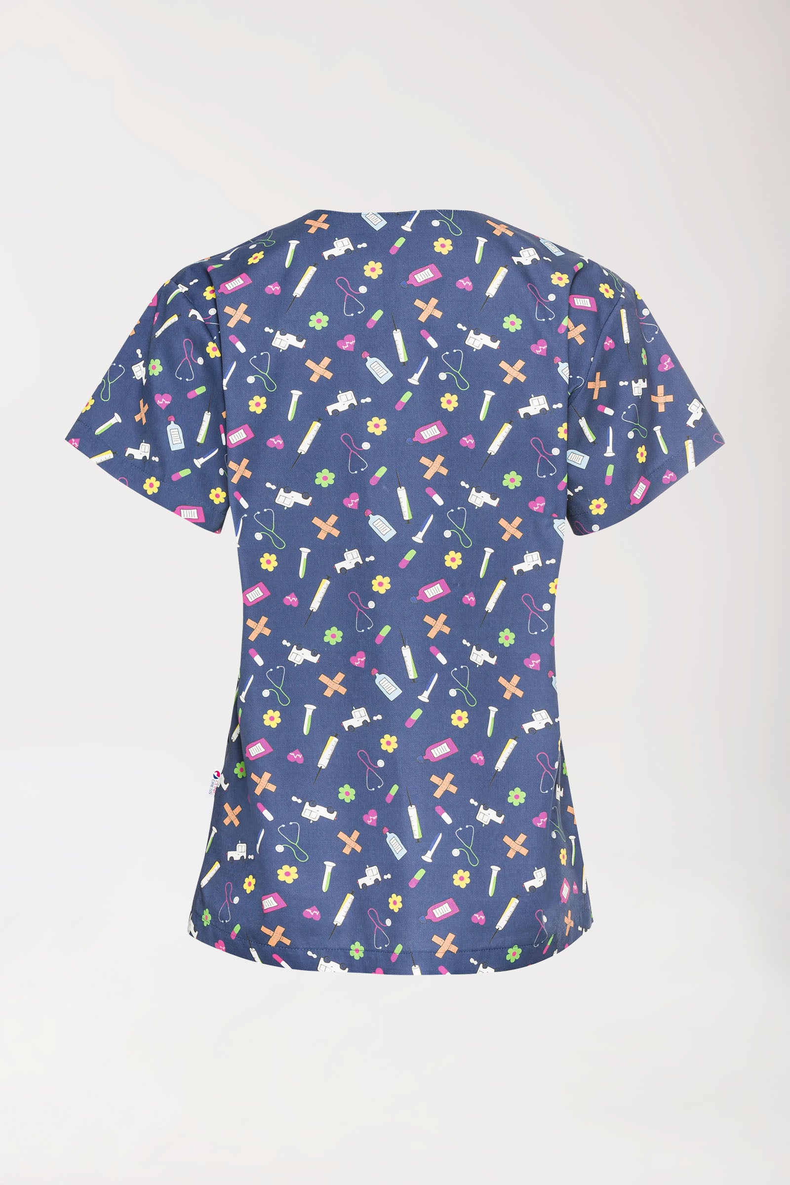 Tunique Femme légère - Imprimée en allover bleu navy/multicolore