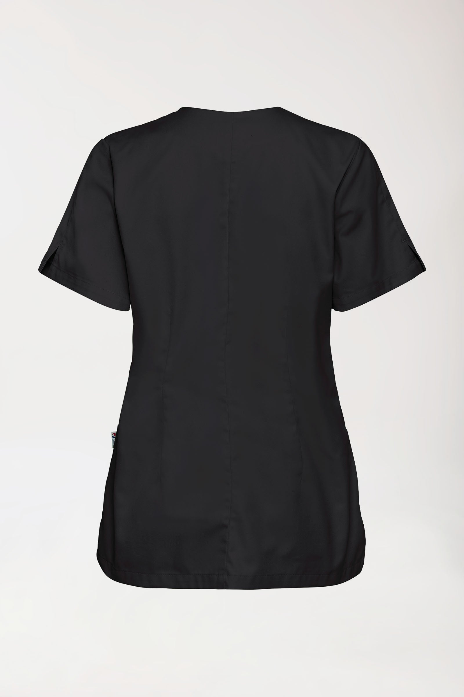 CORE Tunique Femme curved fit - Boutons-pression noir, Vue de dos