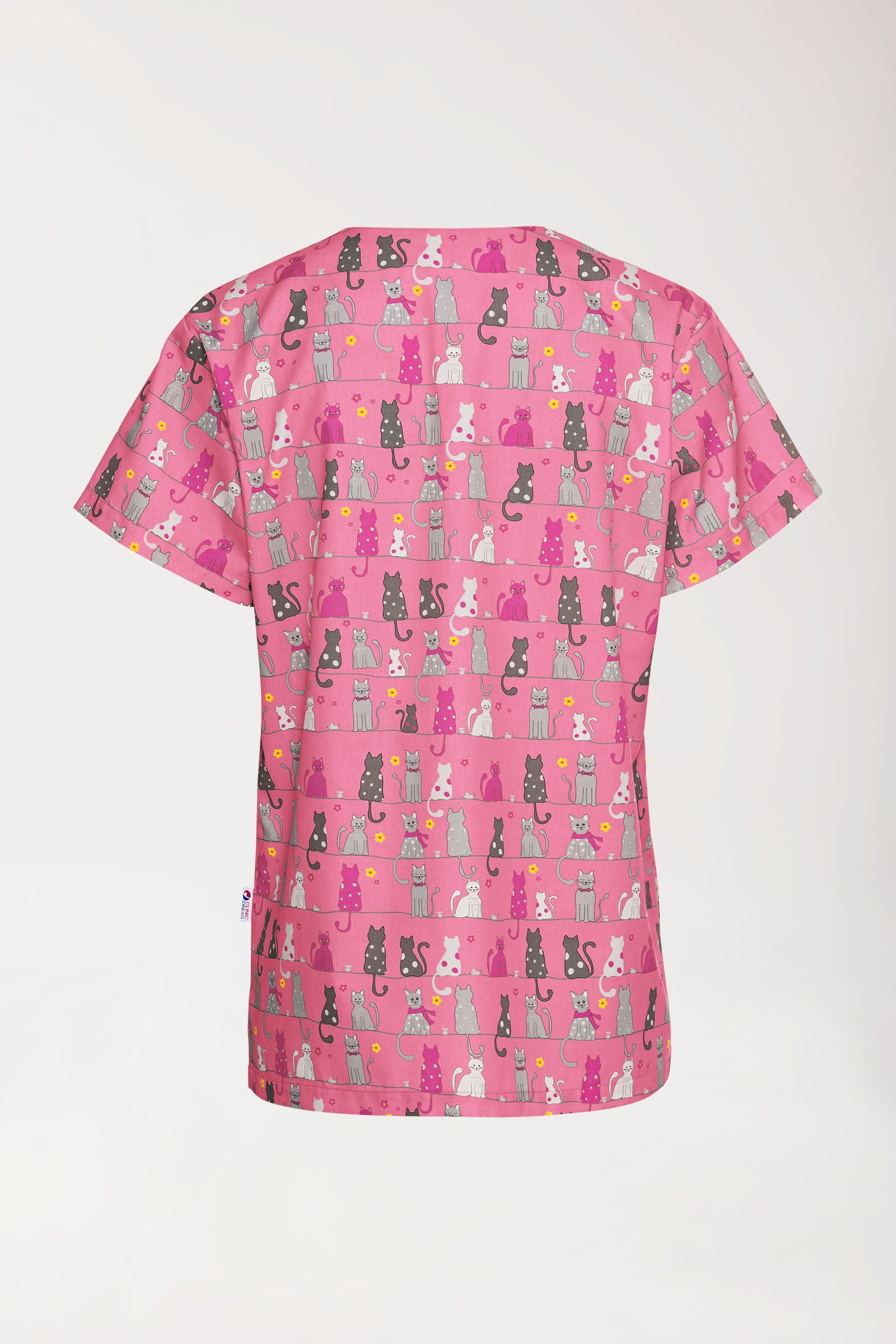 Tunique Femme légère - Imprimée en allover rose bonbon/gris