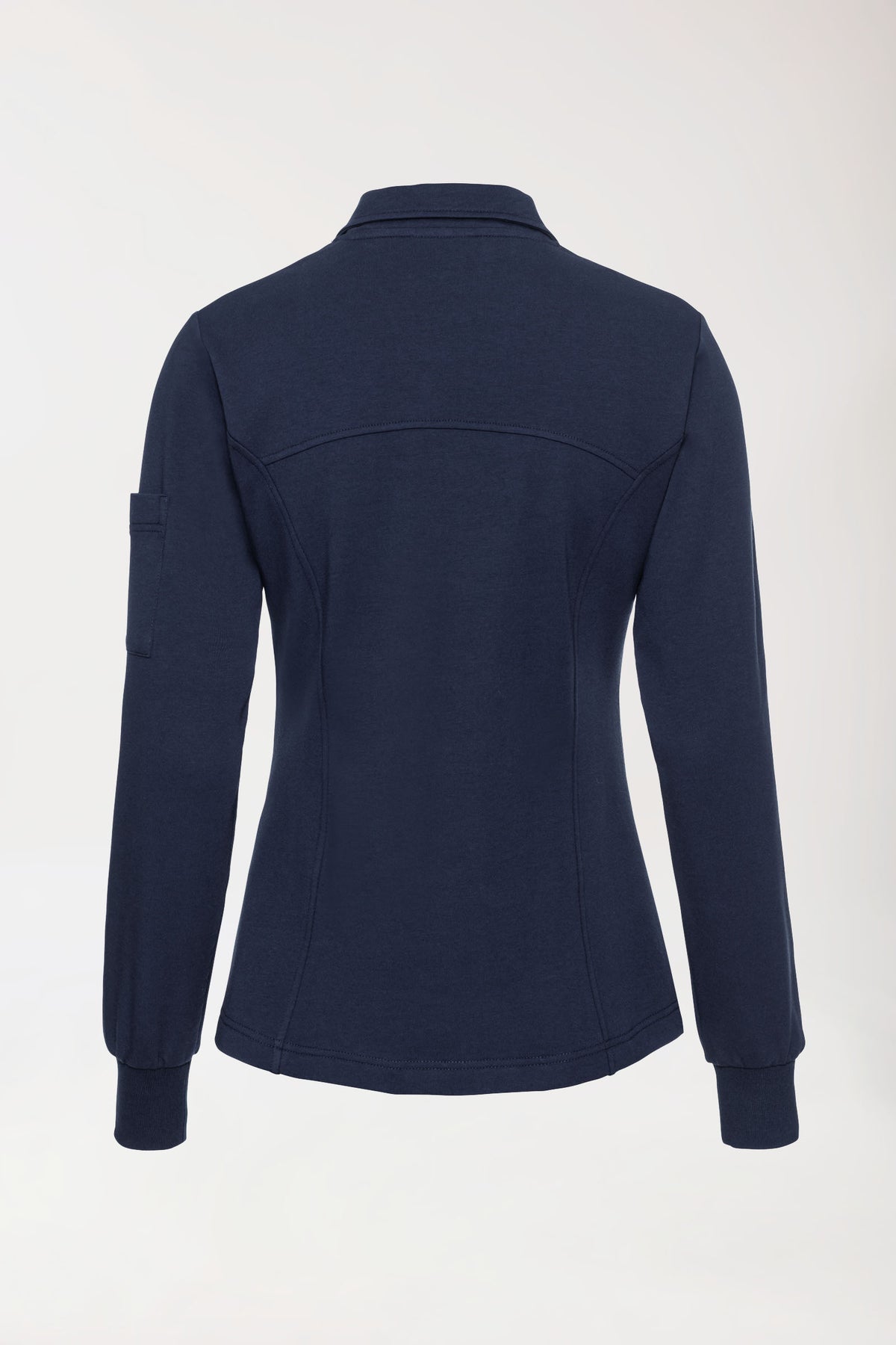Veste en Sweat Femme - Col officier bleu navy