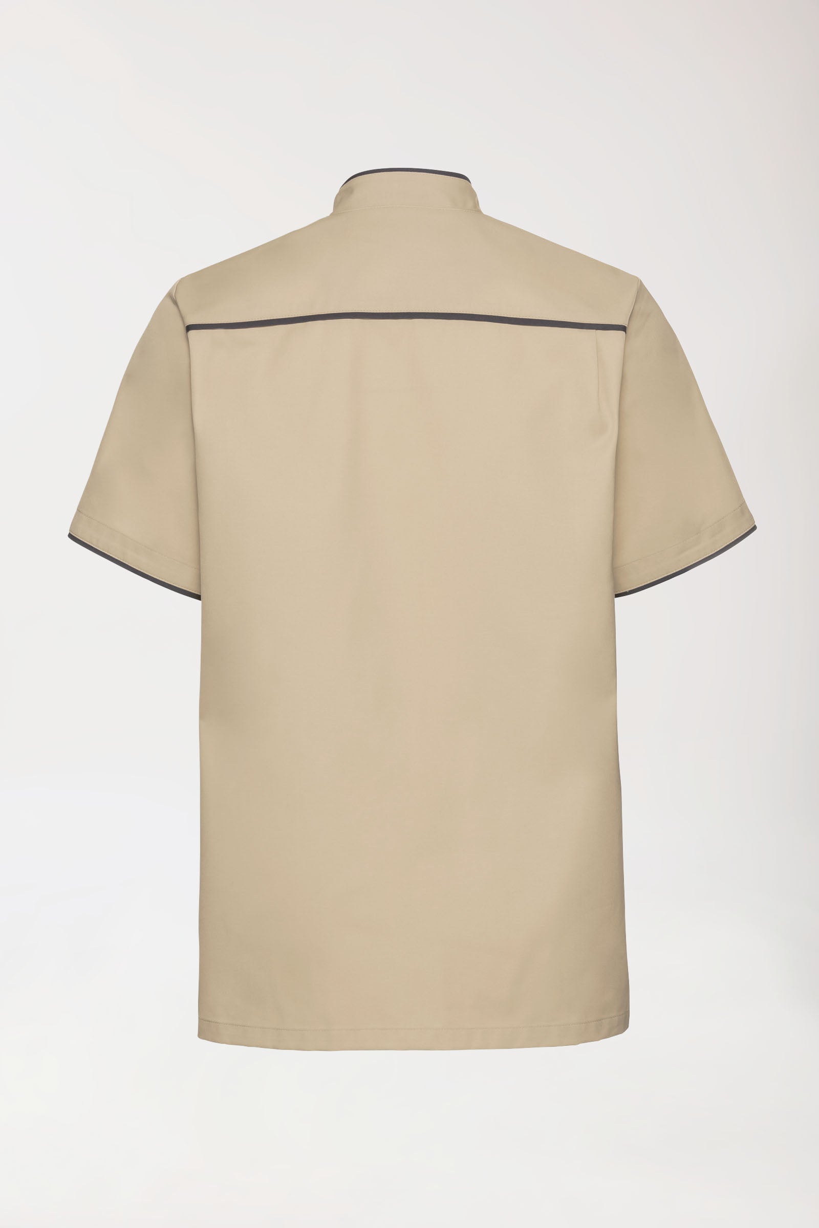 Blouse Beauté Homme - Boutonnée biscuit/anthracite