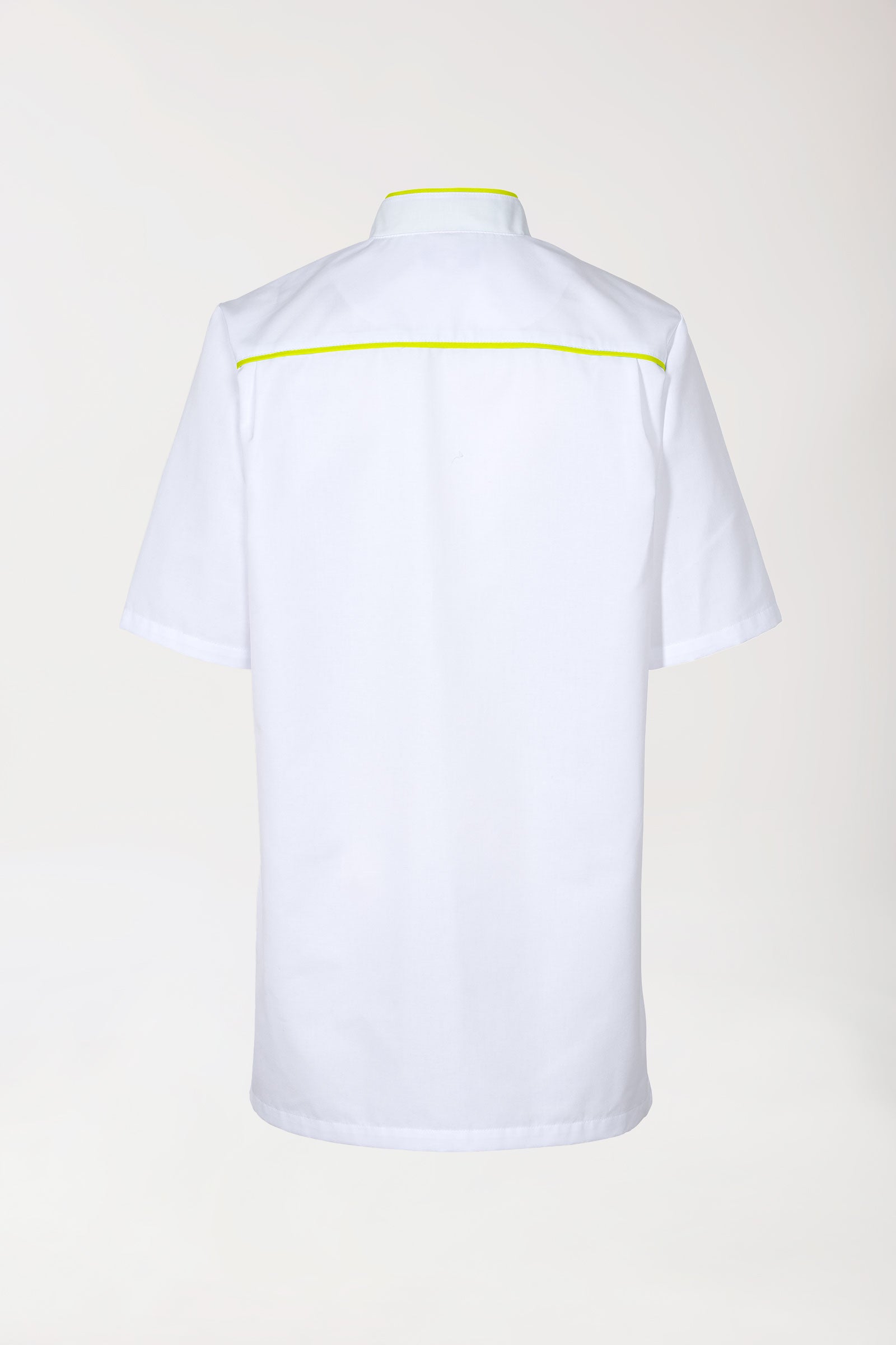 Tunique longue blanc/vert citron homme