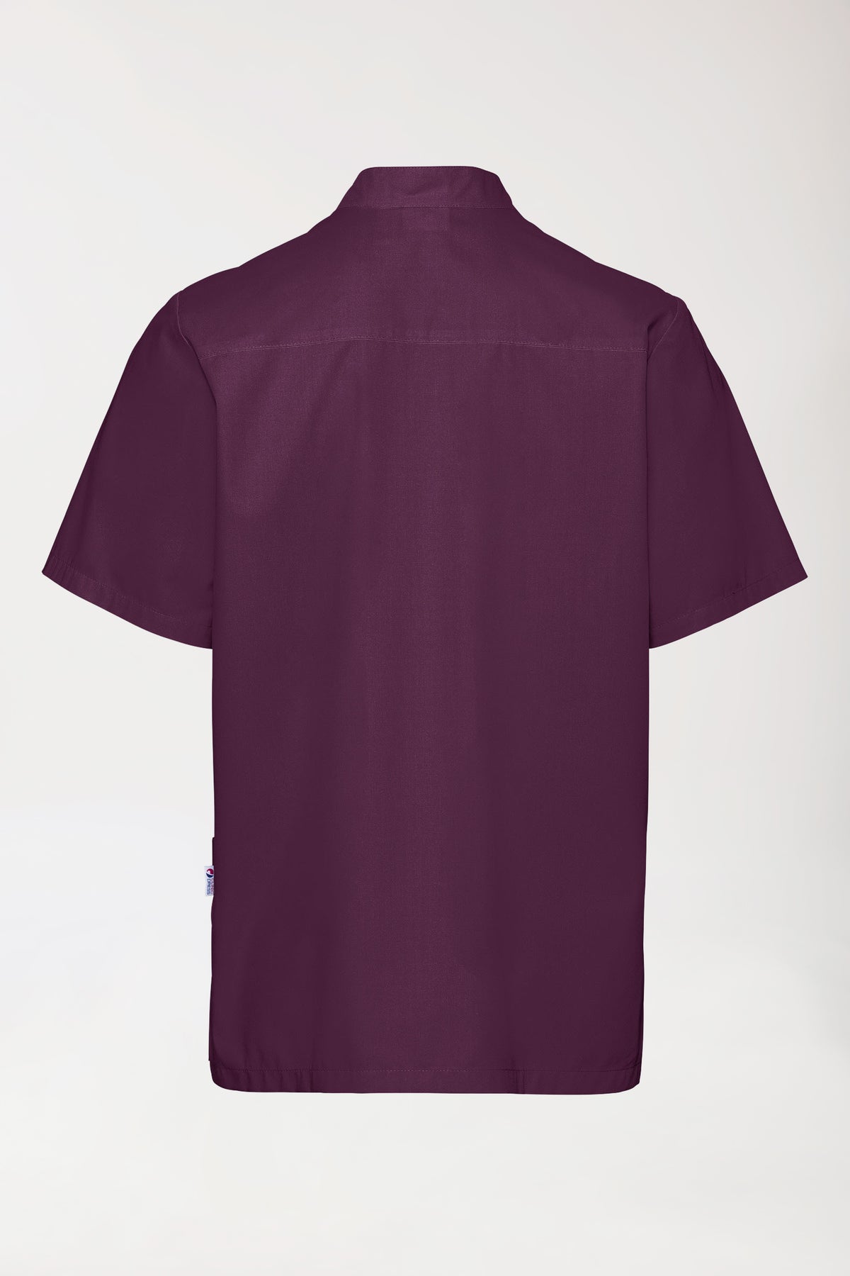 Blouse Stretch Homme - boutonnée prune, Vue de dos