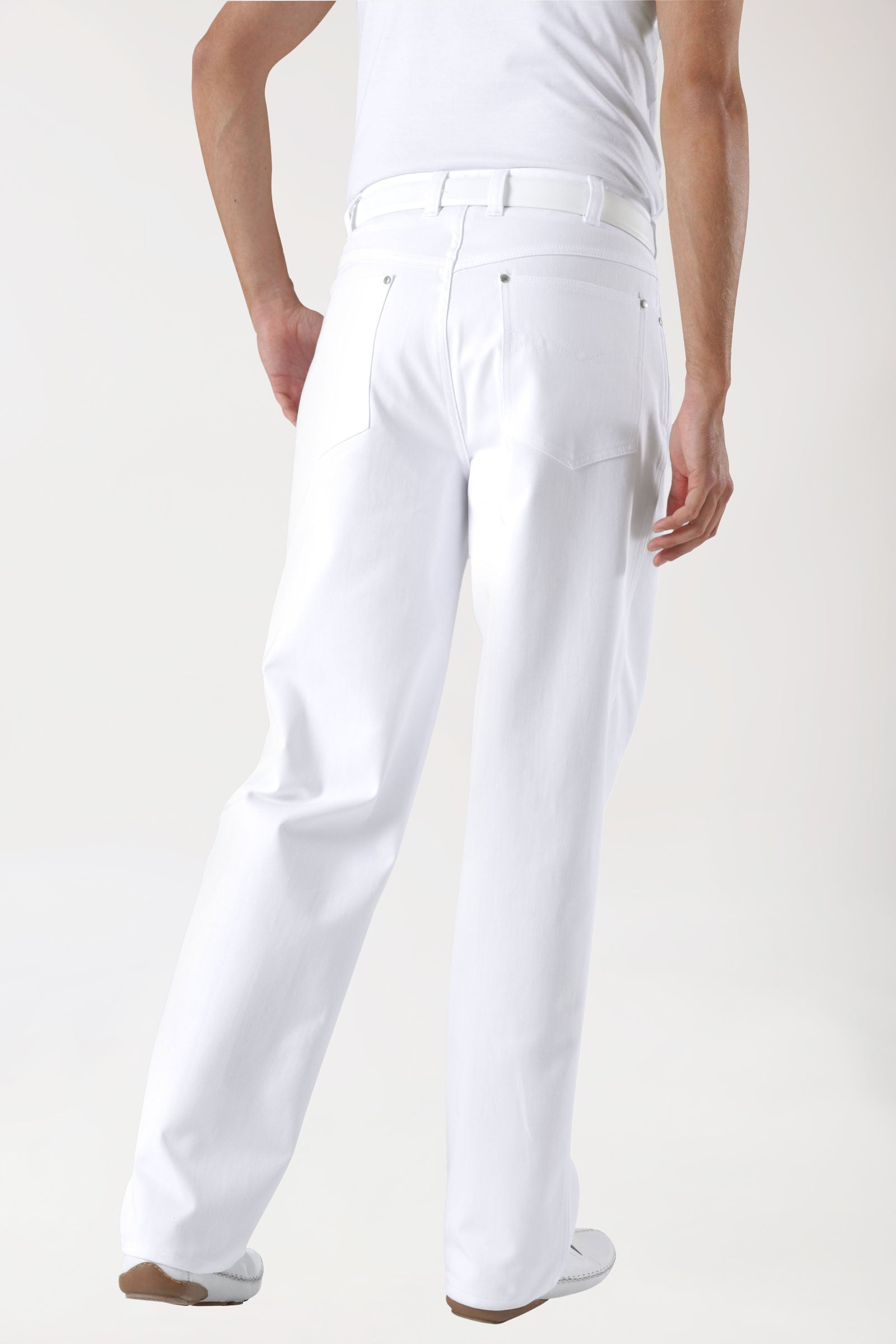 Pantalon 5 poches Homme - look jean blanc