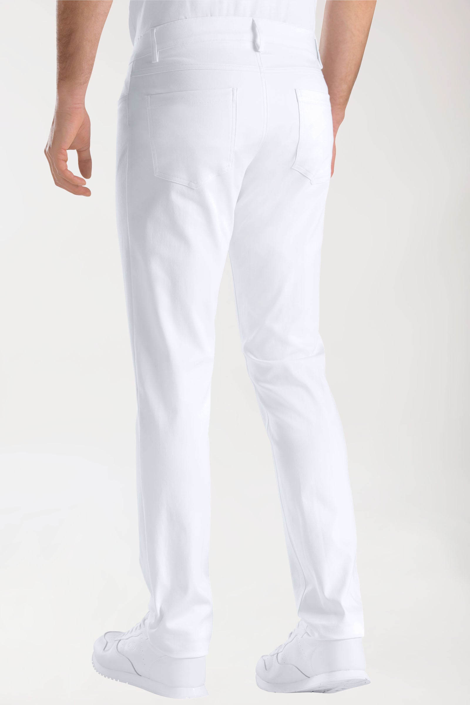 CORE Comfort Stretch Pantalon 5-Poches homme - jambe étroite blanc
