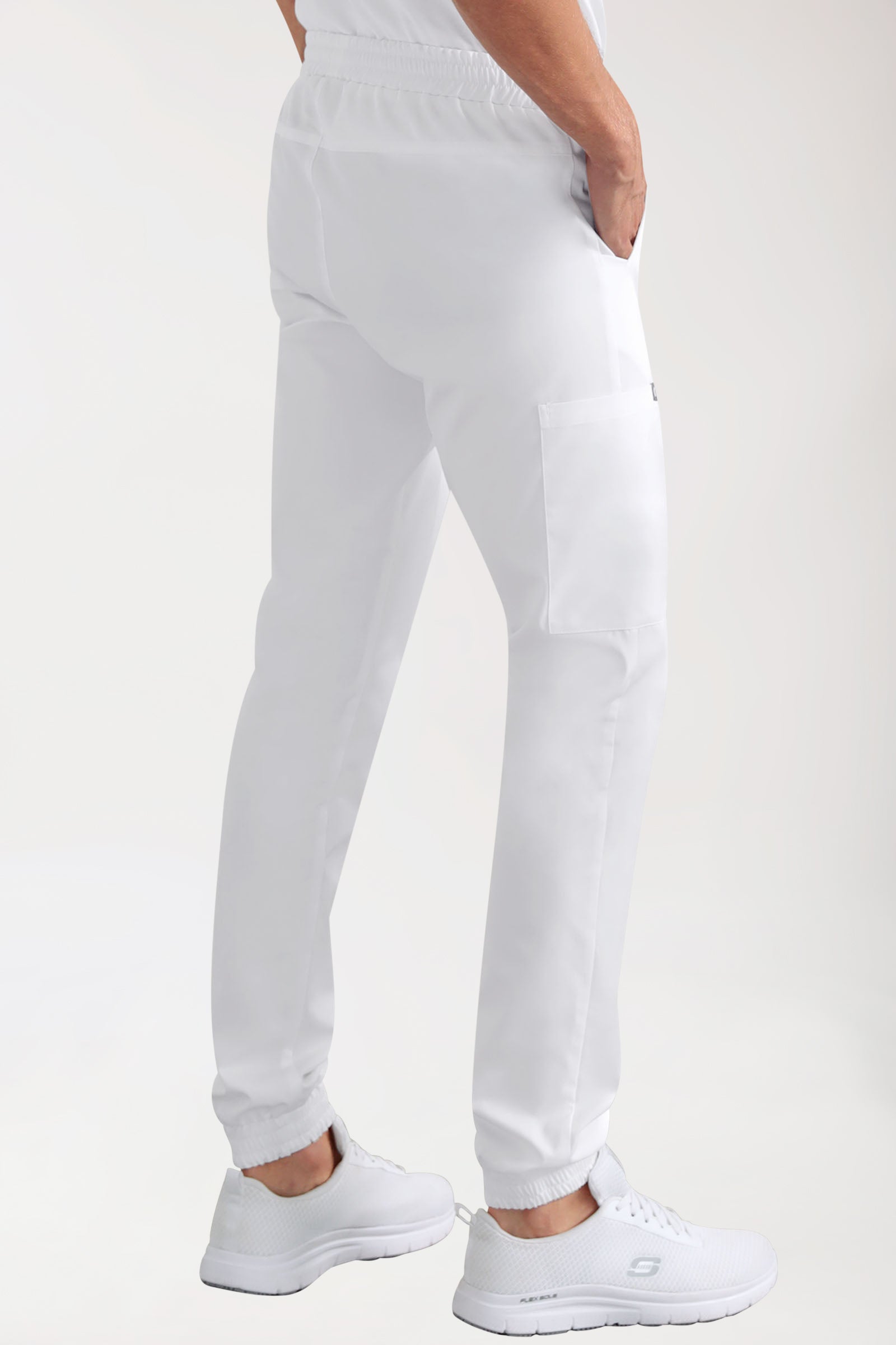 CORE Pantalon Cargo Homme – Style Jogpant blanc
