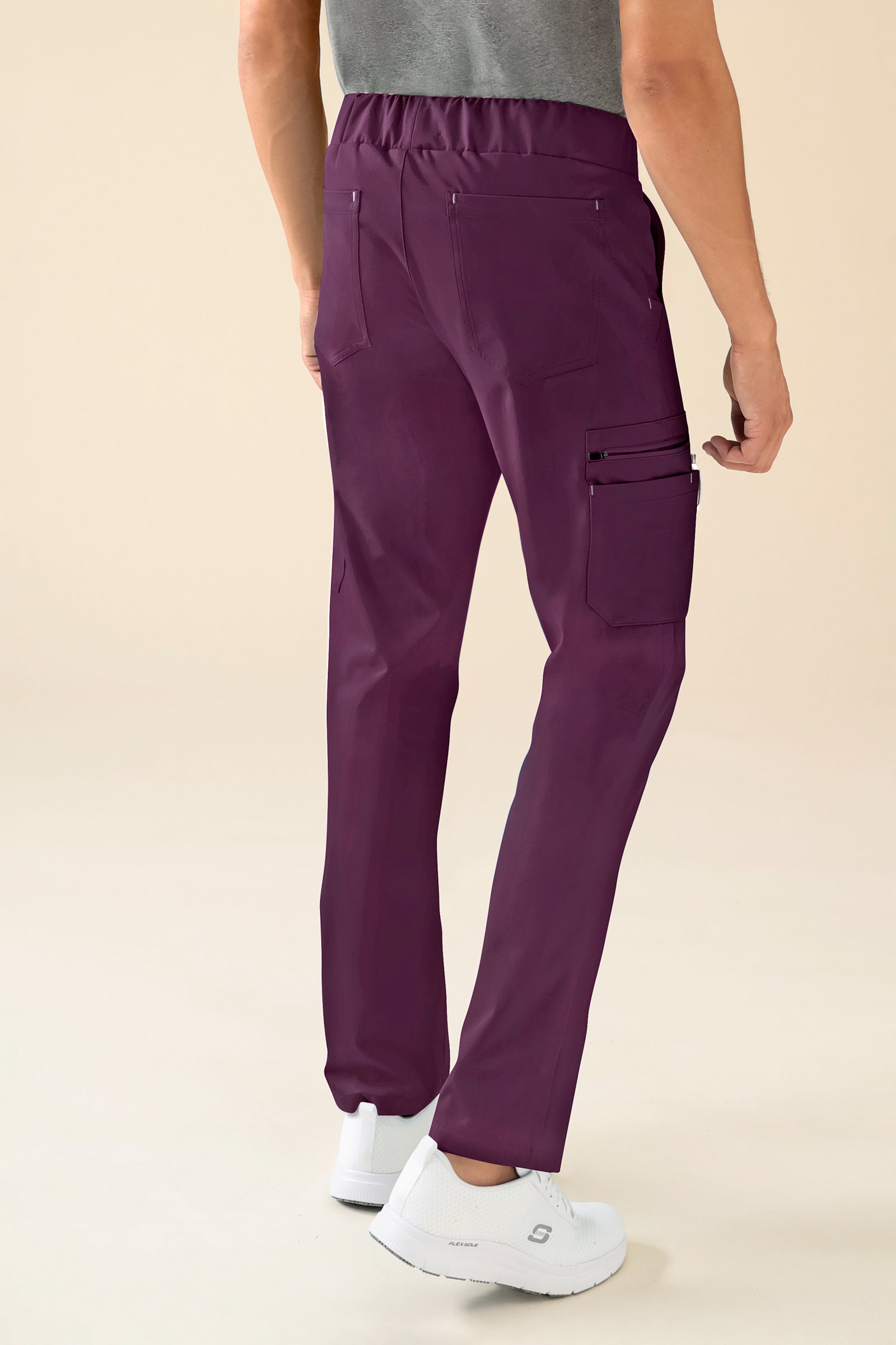 KAERE Pantalon Homme - avec poches cargo prune