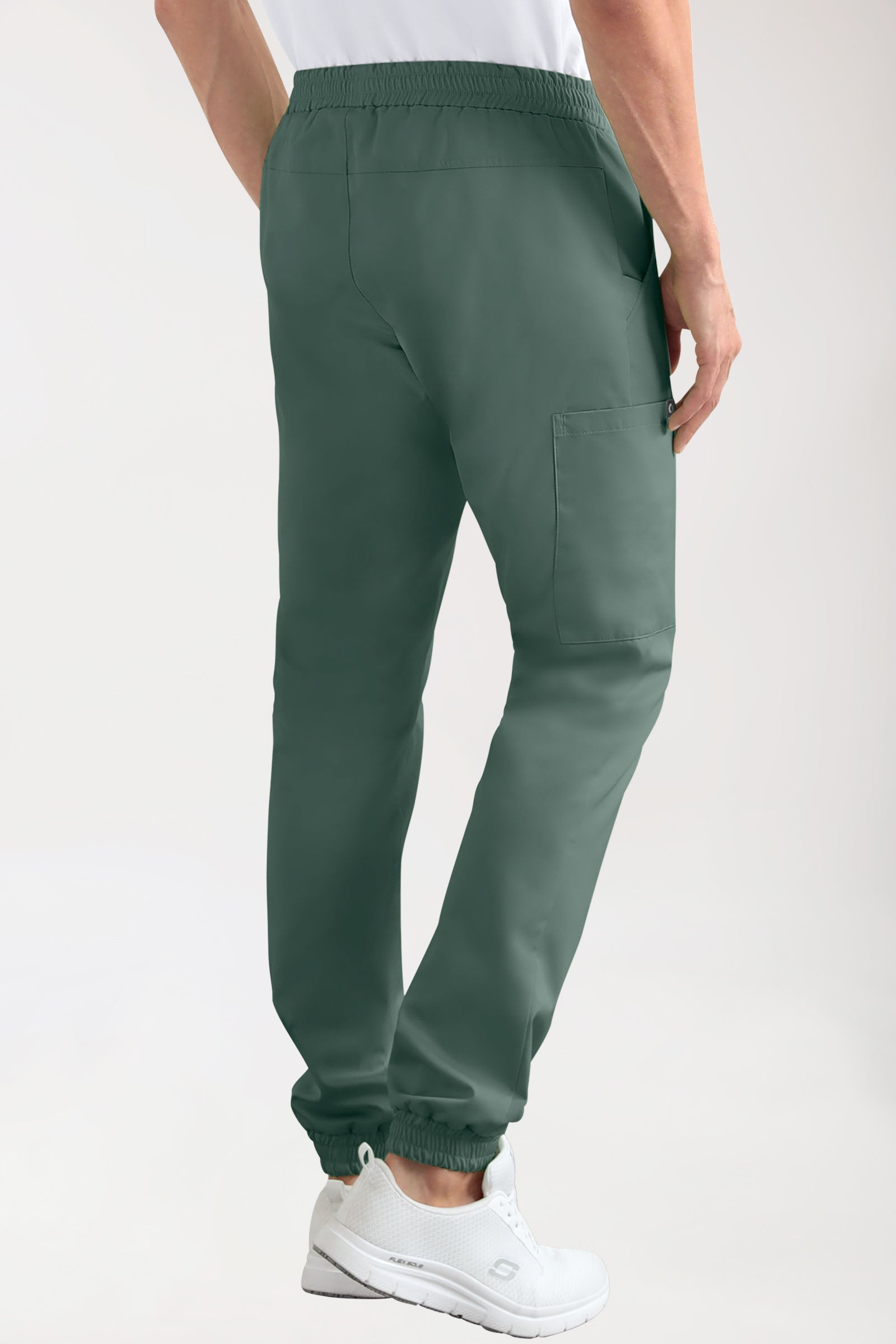 CORE Pantalon Cargo Homme – Style Jogpant vert foncé