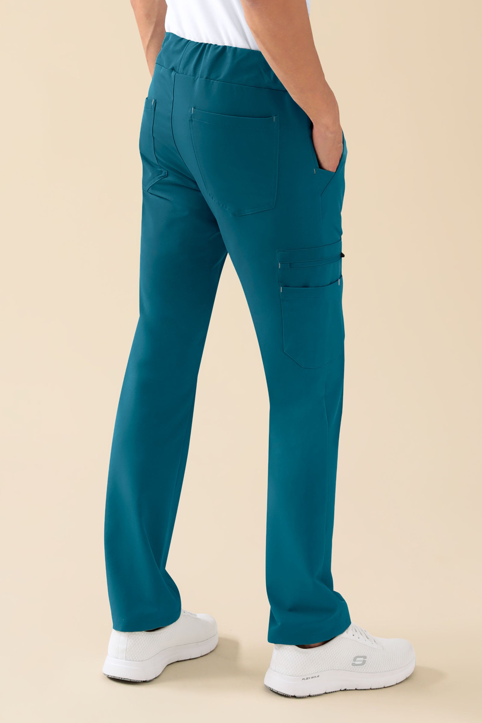KAERE Pantalon Homme - avec poches cargo pétrole