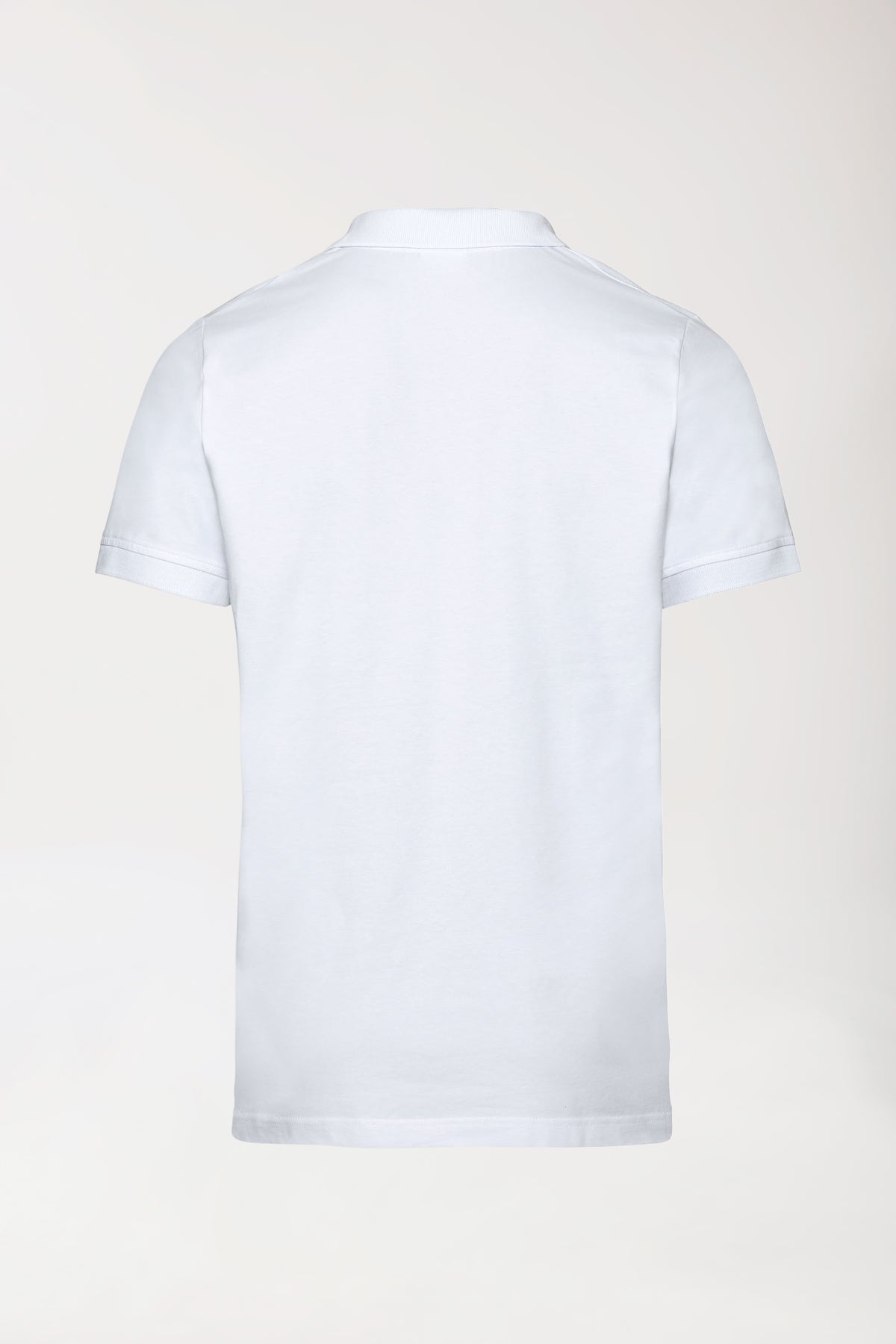 T-shirt Stretch Homme - Col polo - Boutonné blanc