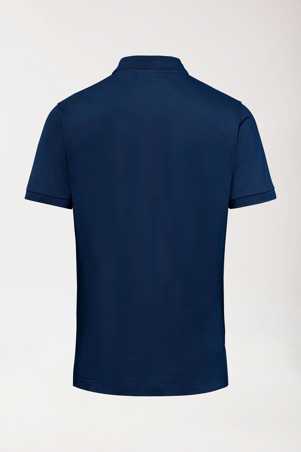 T-shirt Stretch Homme - Col polo bleu navy, Vue de dos