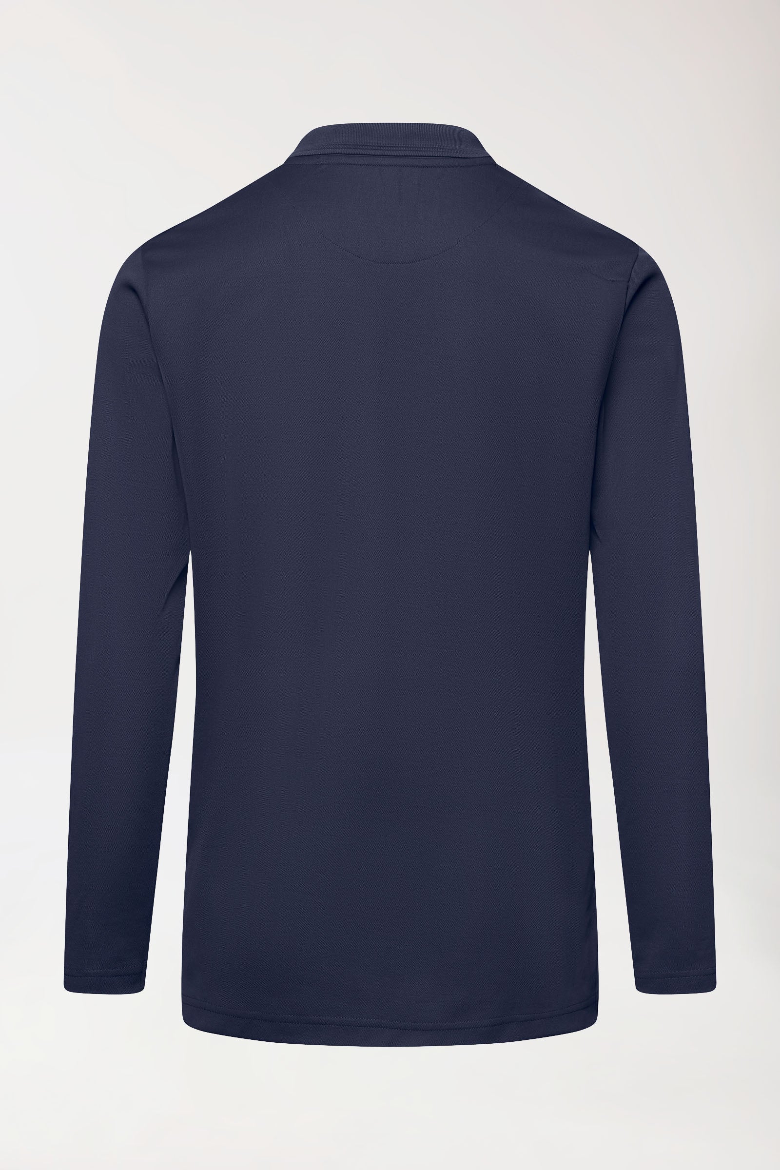 COMFY FLEX Homme, manche longue, maille piquée stretch – Col polo navy