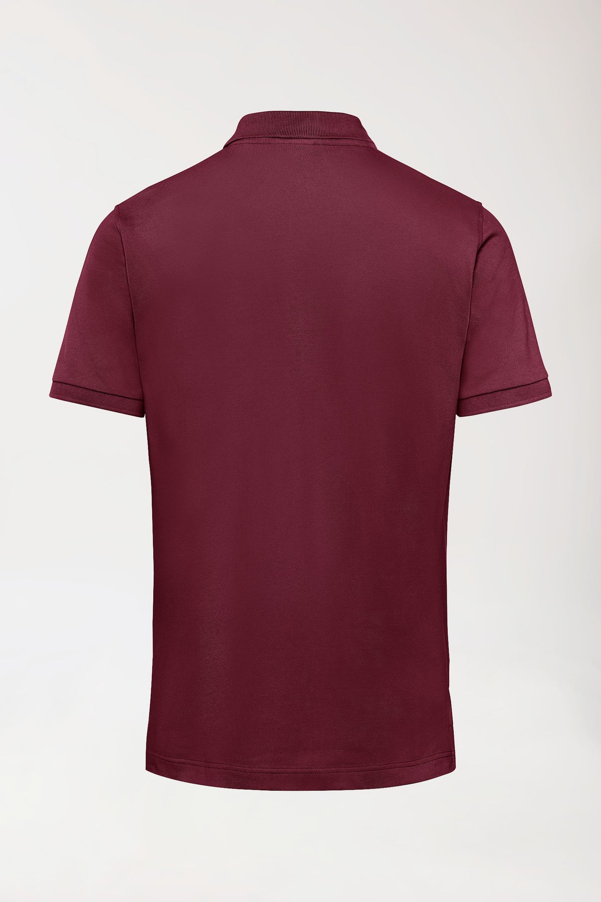T-shirt Stretch Homme - Col polo bordeaux