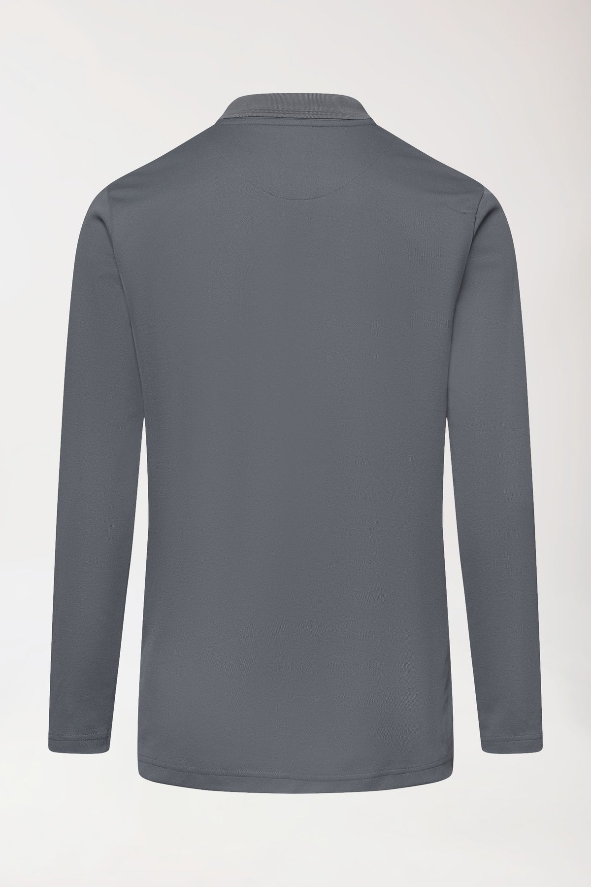COMFY FLEX Homme, manche longue, maille piquée stretch – Col polo galet, Vue de dos