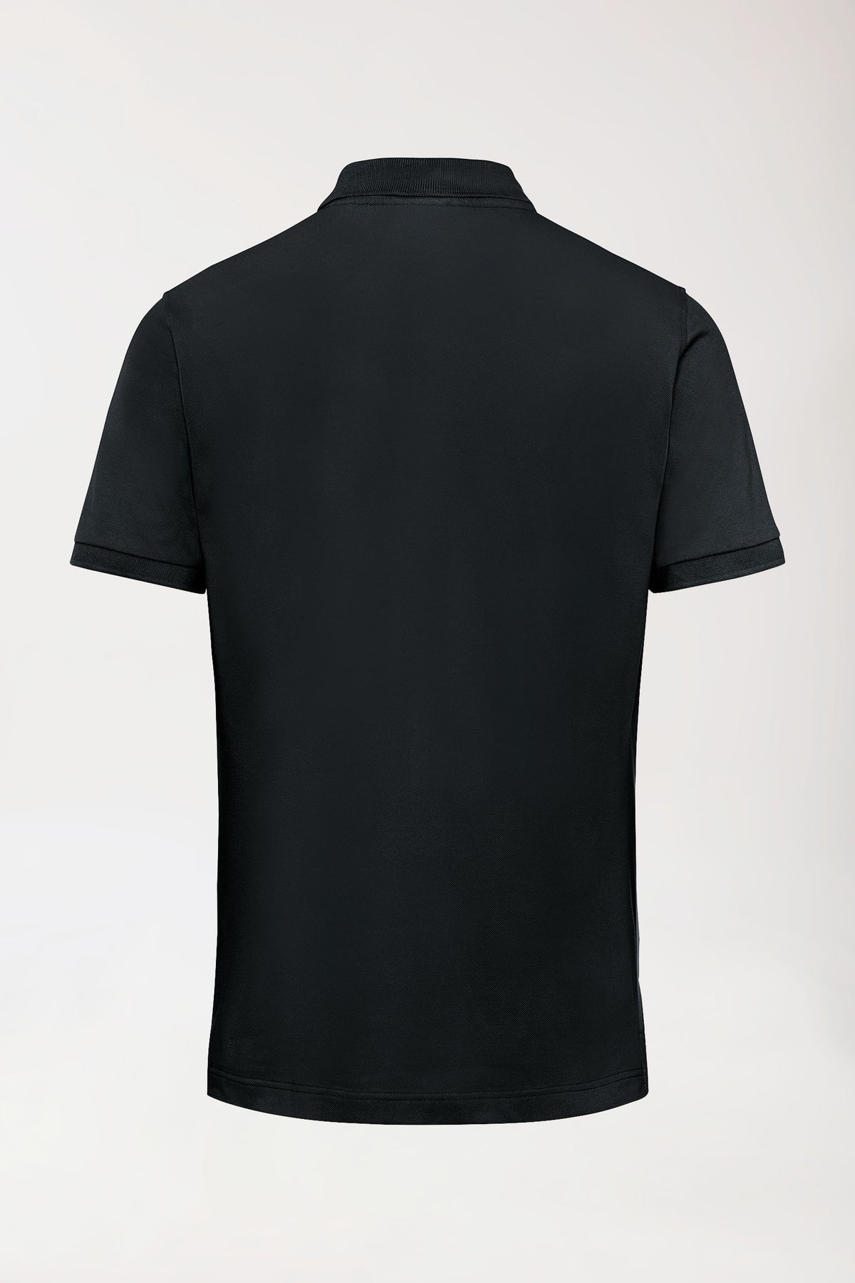 T-shirt Stretch Homme - Col polo noir