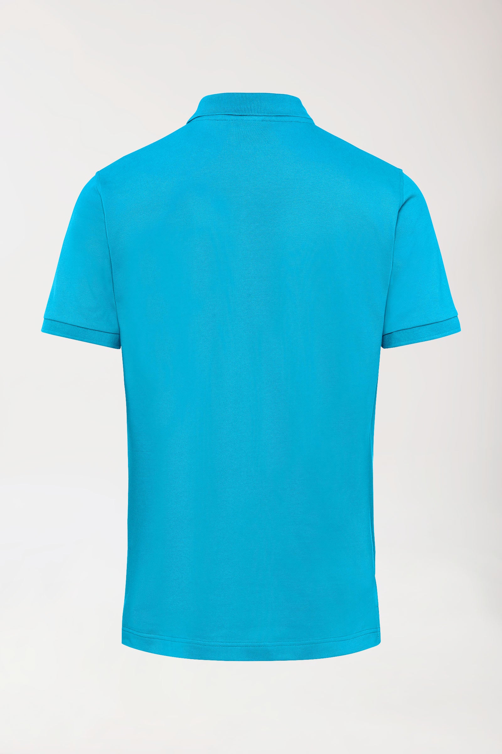 T-shirt Stretch Homme - Col polo turquoise