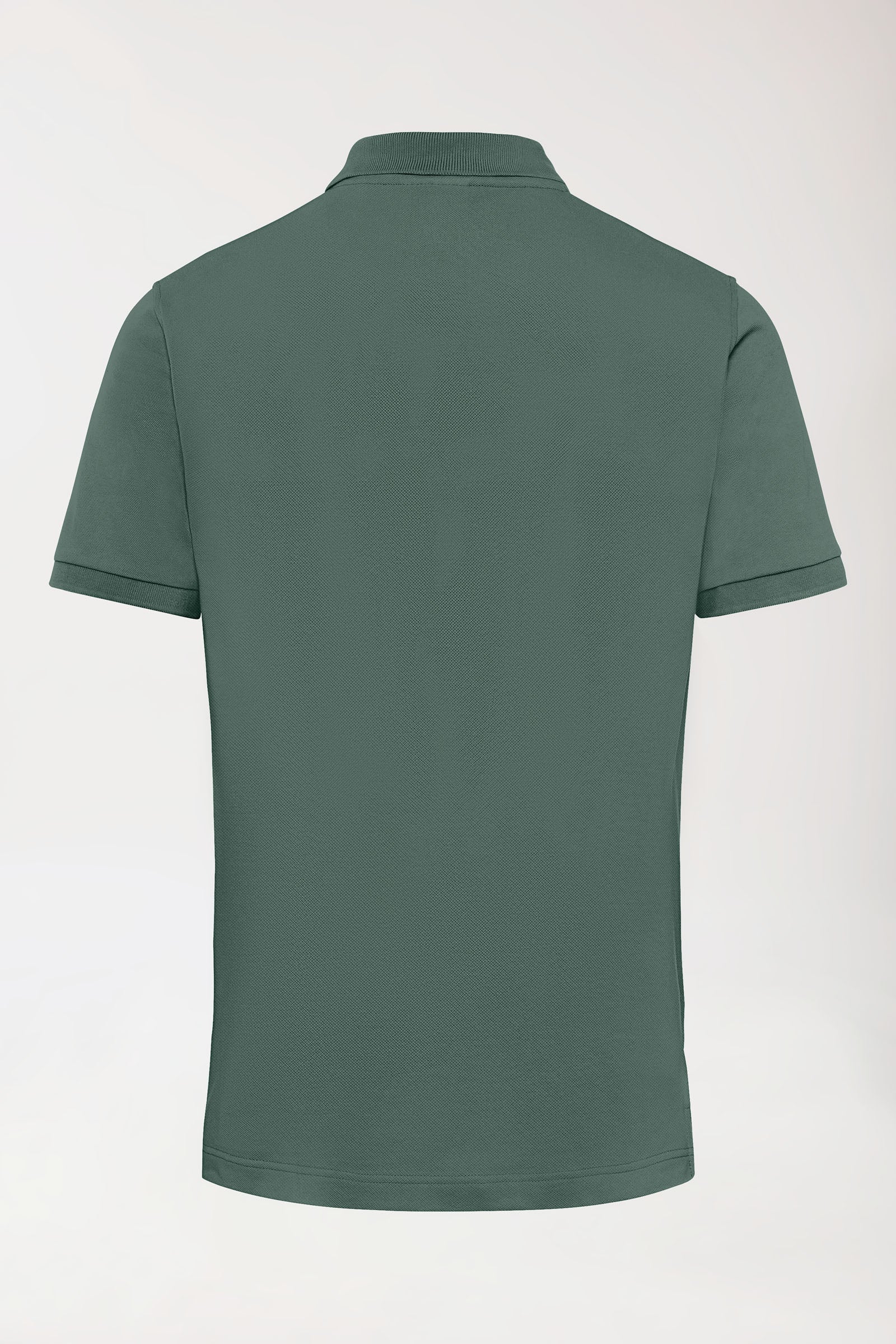 T-shirt Stretch Homme - Col polo vert foncé