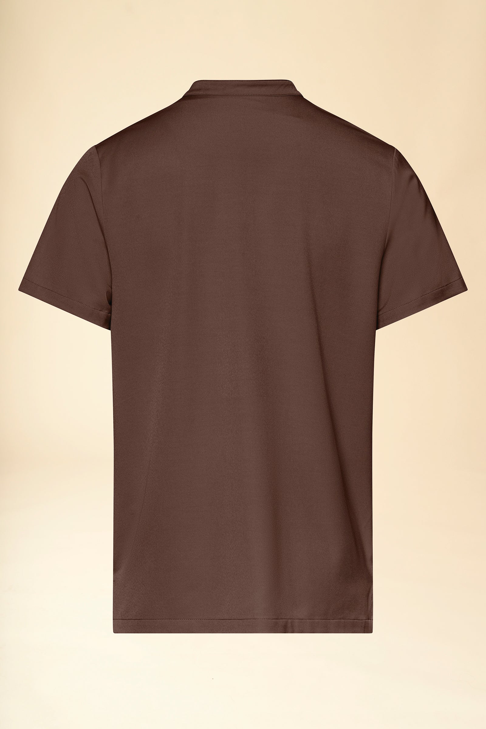 KAERE Tunique Homme - Col officier coffee