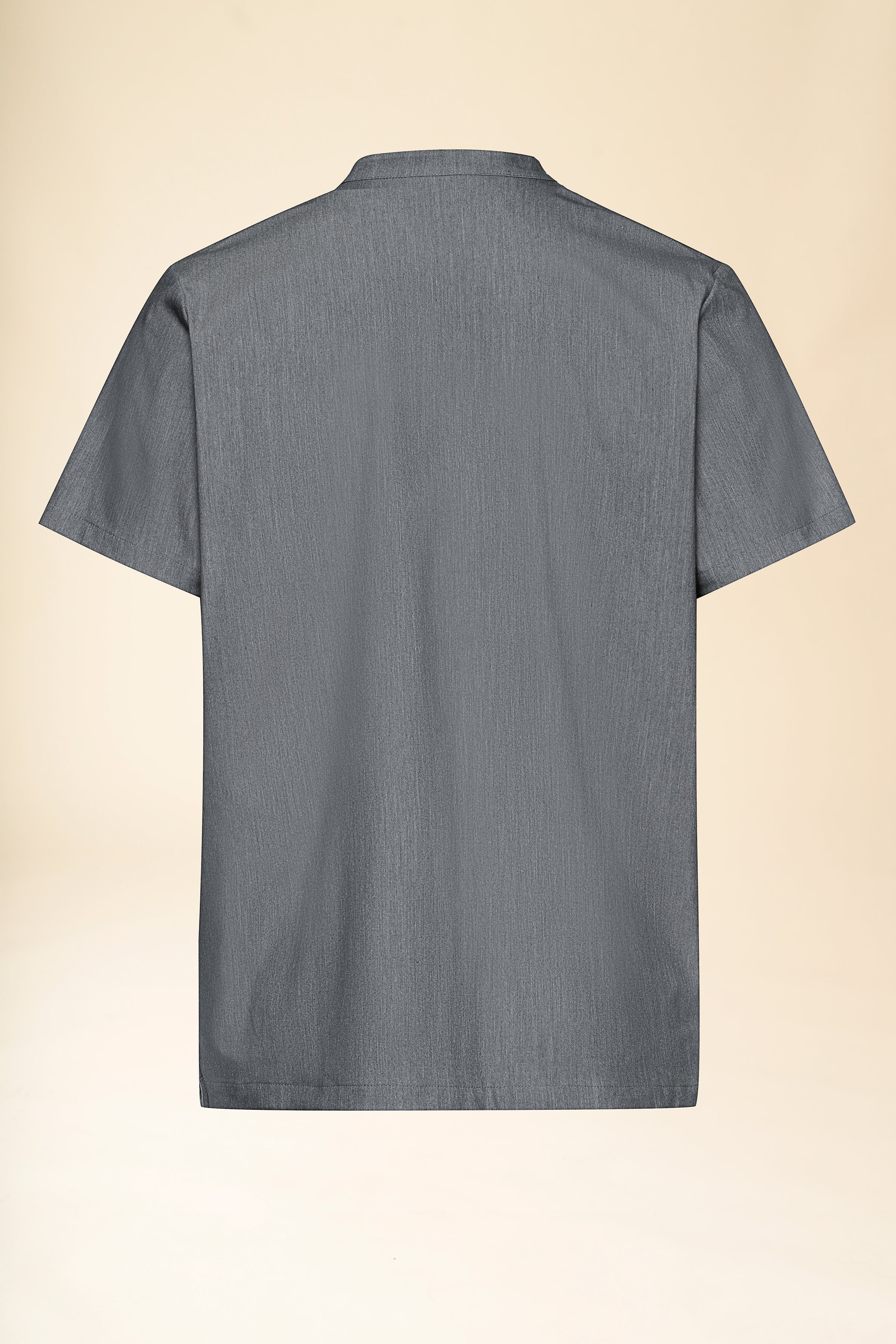 KAERE Tunique Homme - Col officier gris chiné