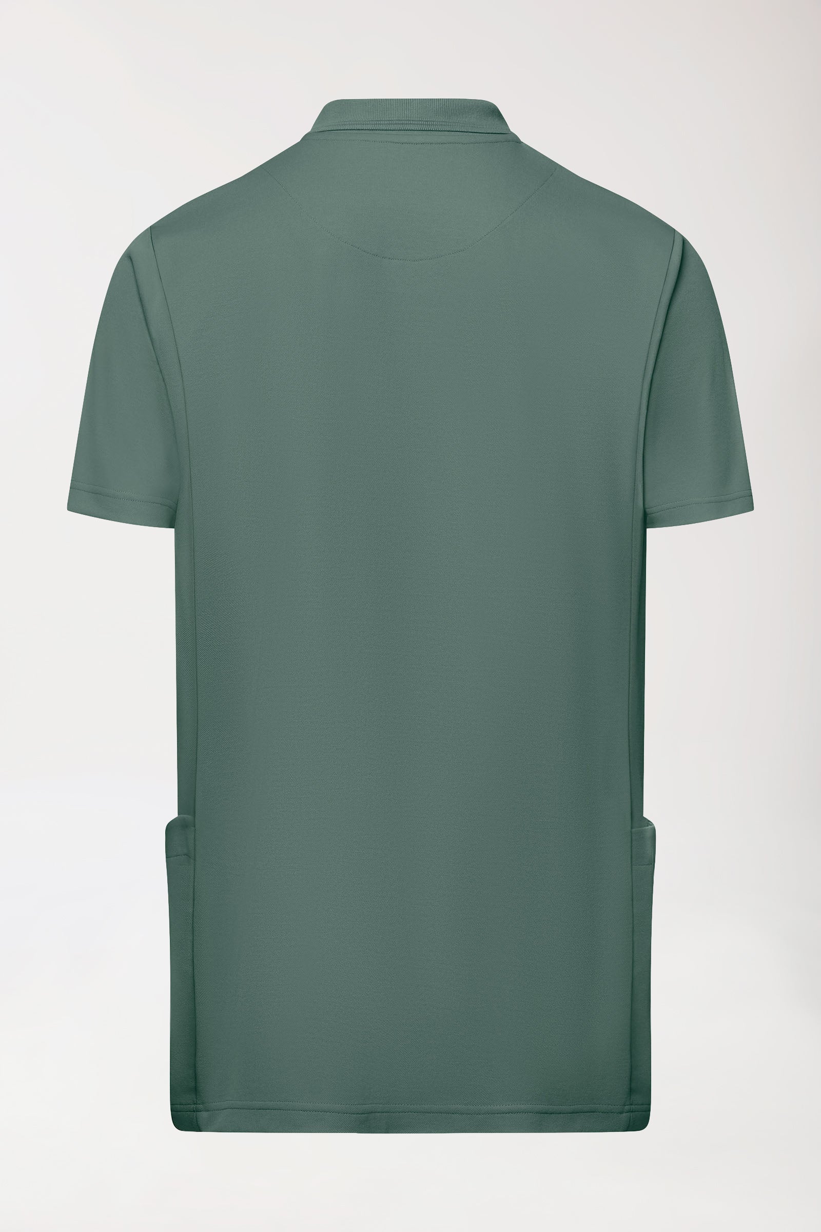 COMFY FLEX Tunique Stretch Homme - Col polo vert foncé