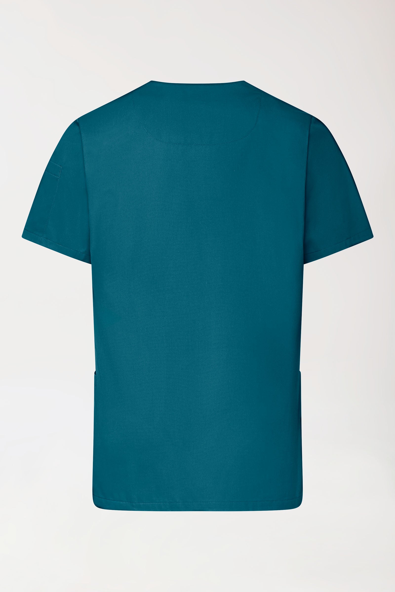 GREEN Tunique Stretch Homme - Décolleté V pétrole