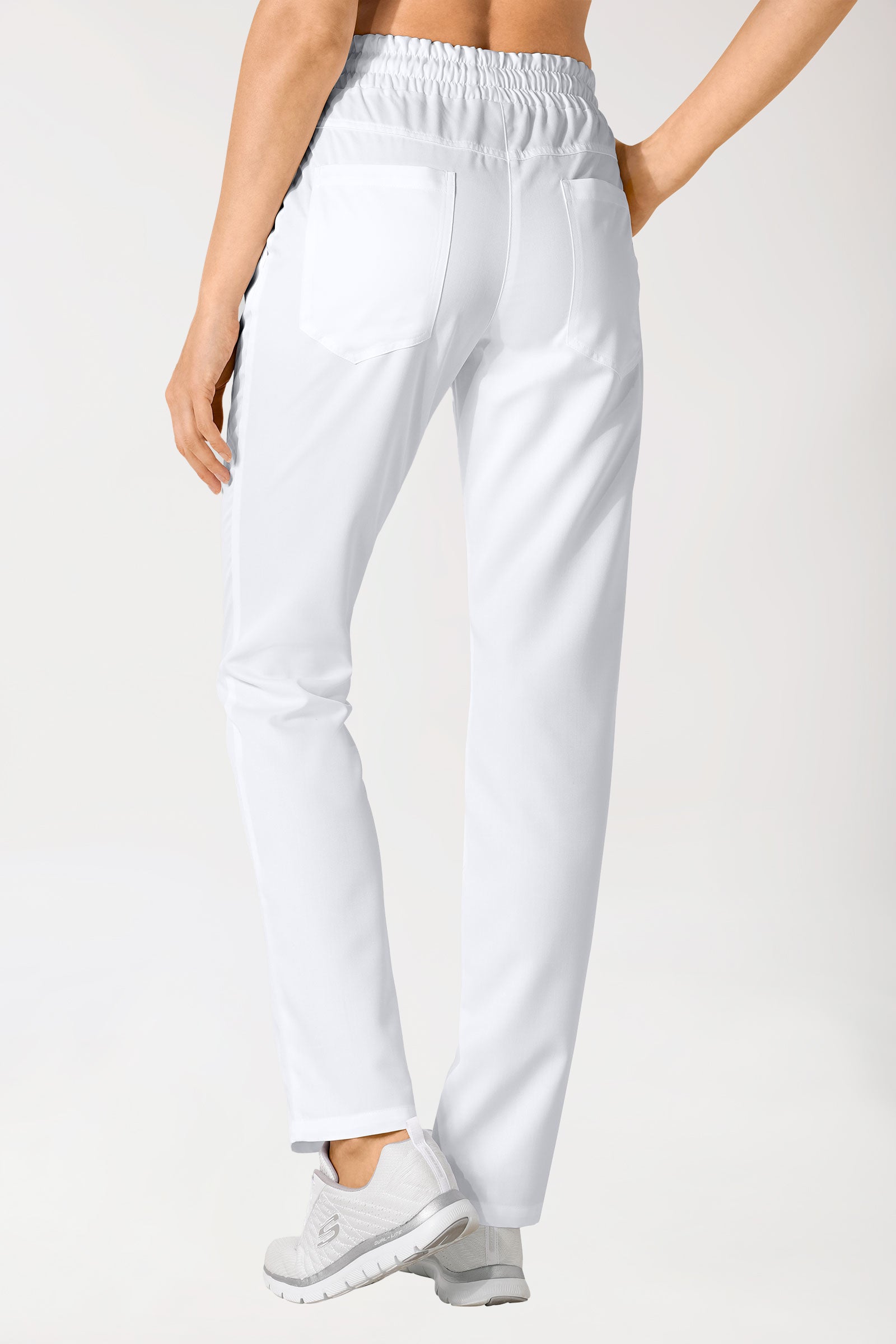 GREEN Pantalon mixte - Ceinture élastiquée blanc