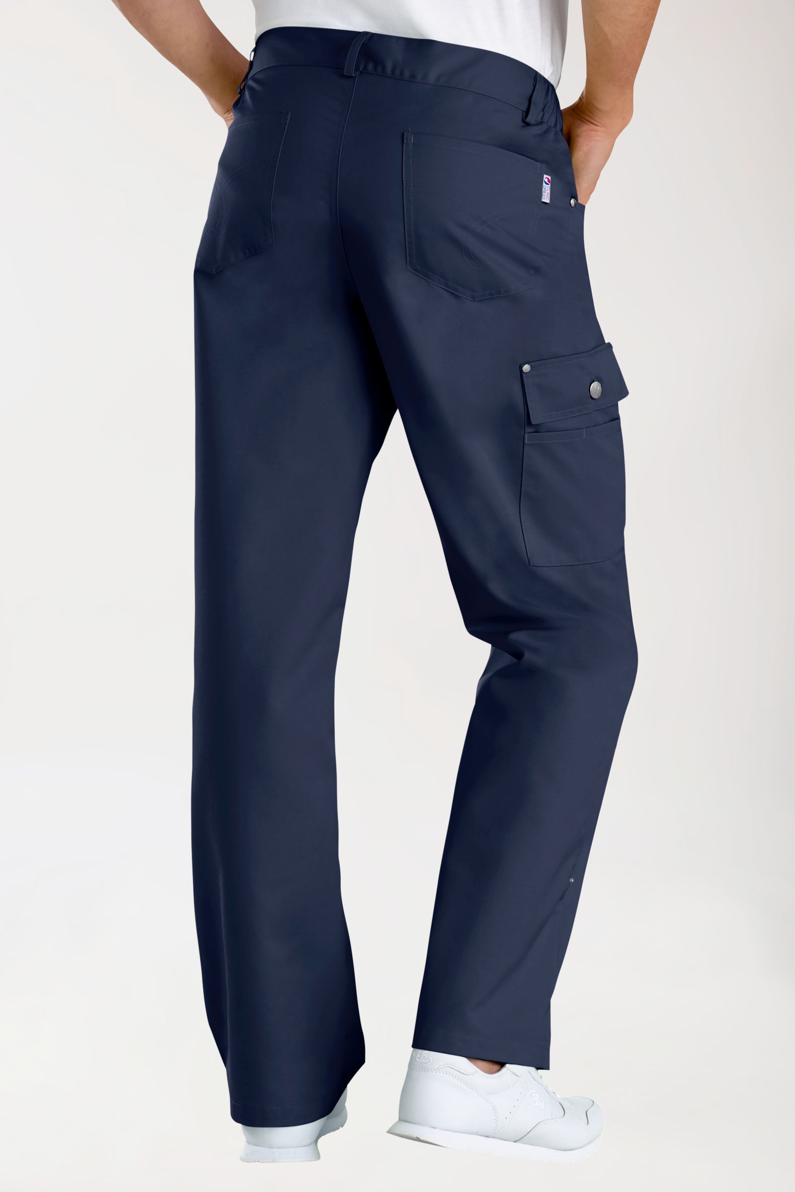 JUST STRONG Pantalon mixte - Ceinture partiellement élastiquée bleu navy, Vue de dos