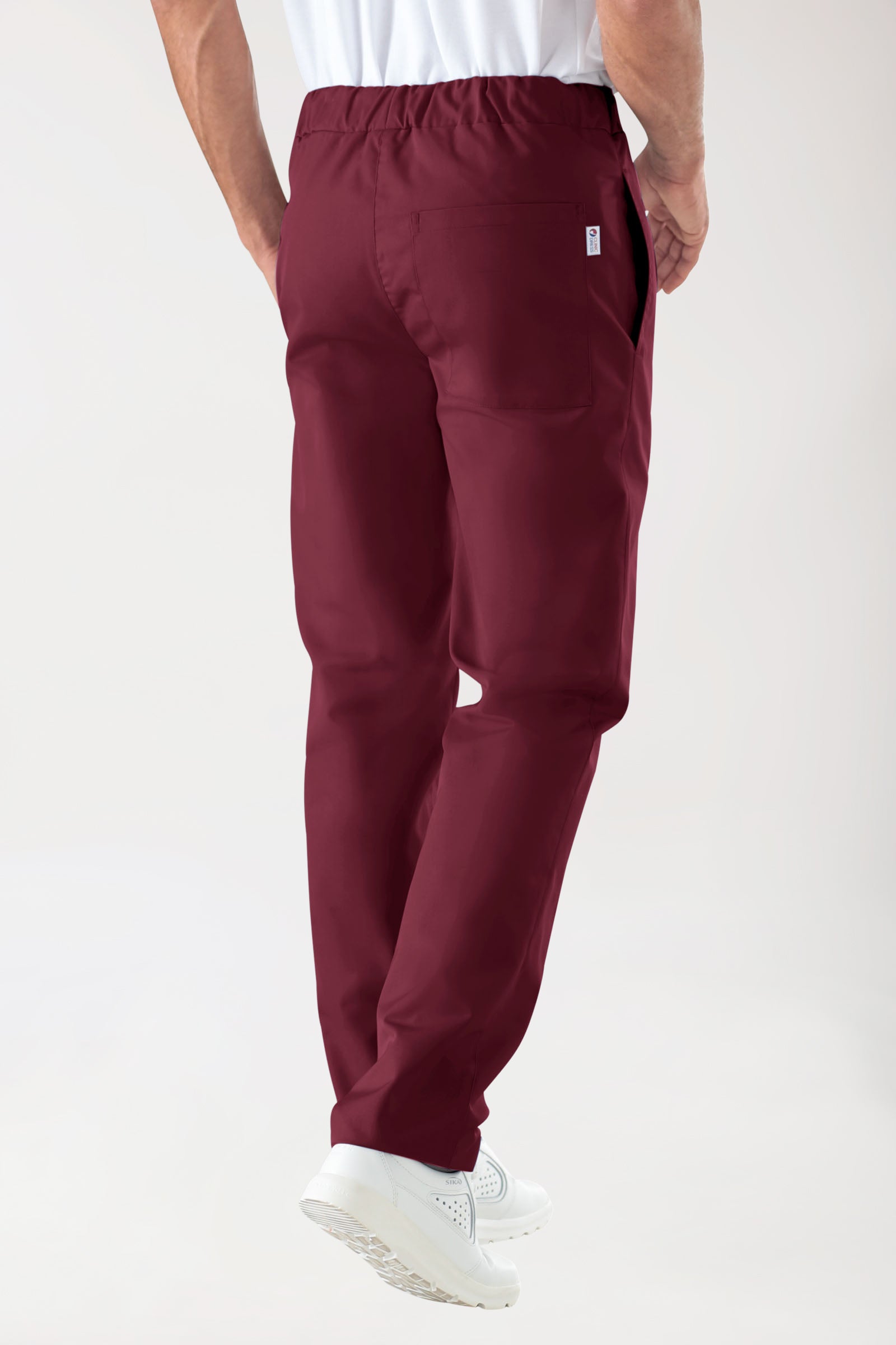 JUST STRONG Pantalon mixte - Ceinture élastiquée bordeaux