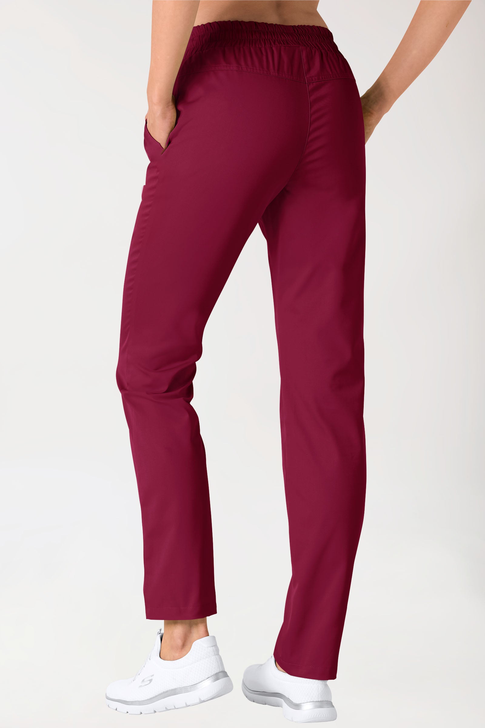 Pantalon mixte - Taille haute bordeaux