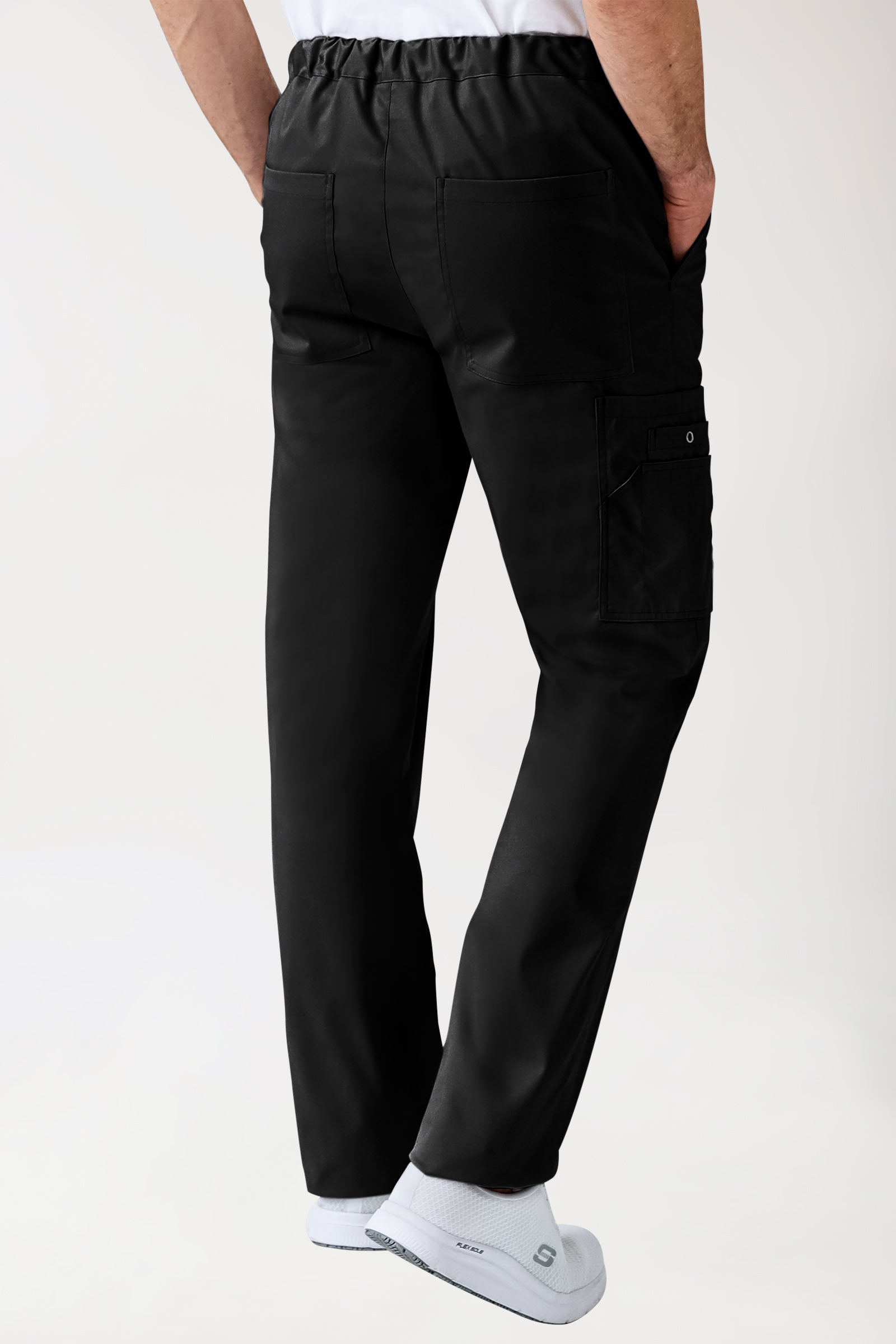 CLINIC STRETCH Pantalon mixte - Poche sur la jambe noir