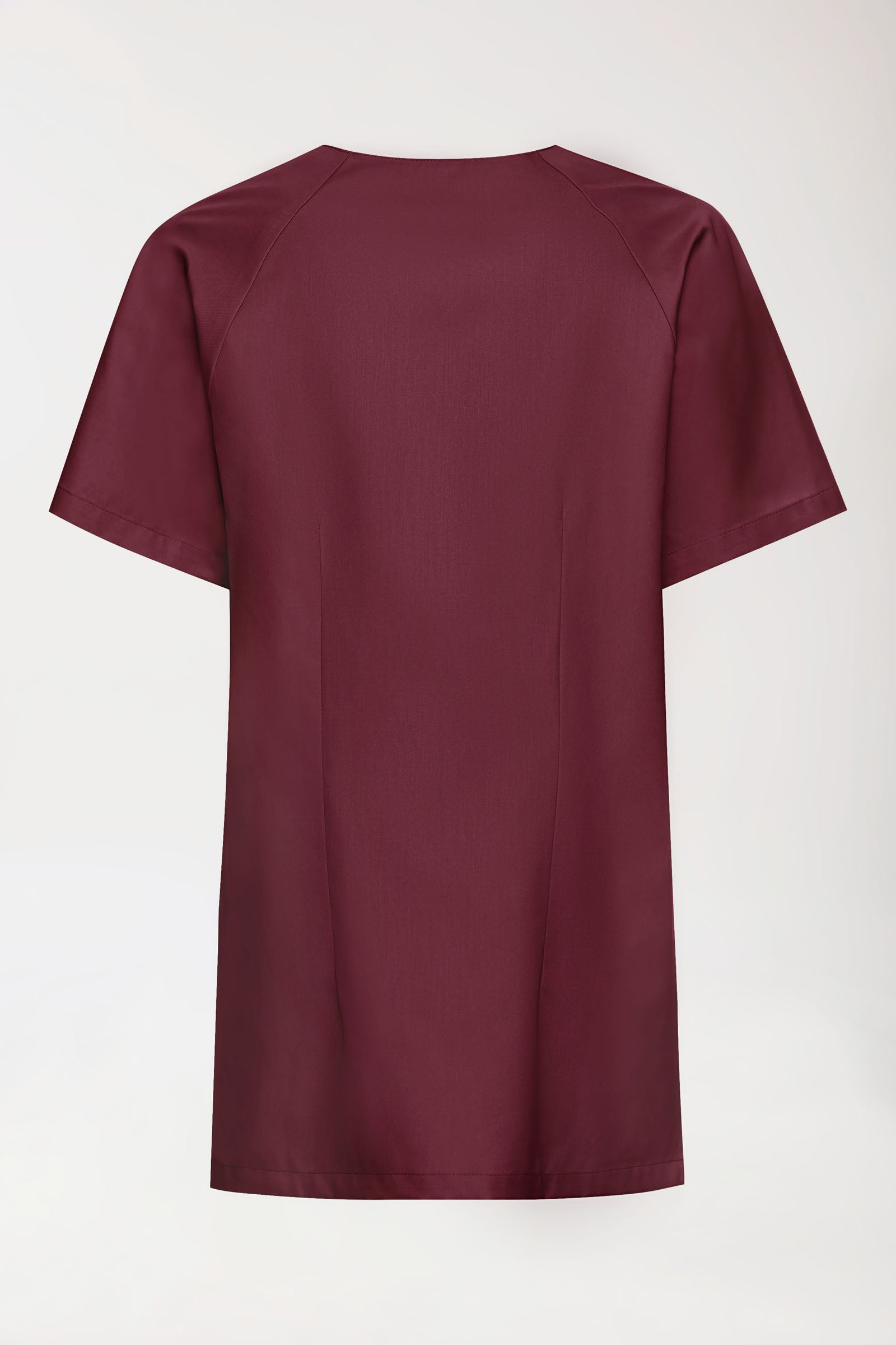 LA Blouse médicale femme - patte pressions bordeaux, Vue de dos