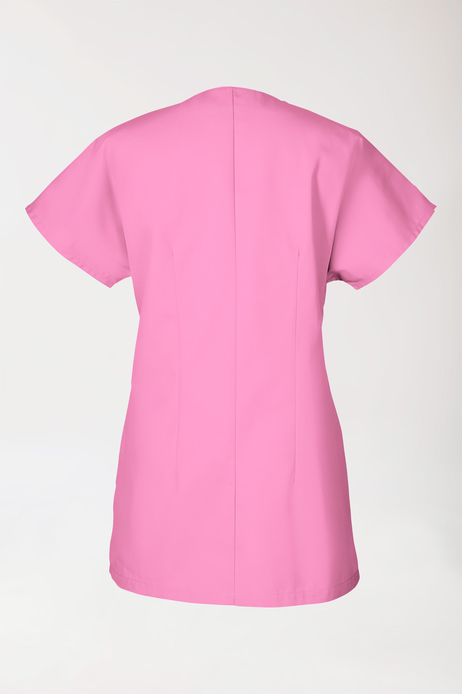 Blouse Femme décolleté V et boutons-pression fuchsia rosé, Vue de dos