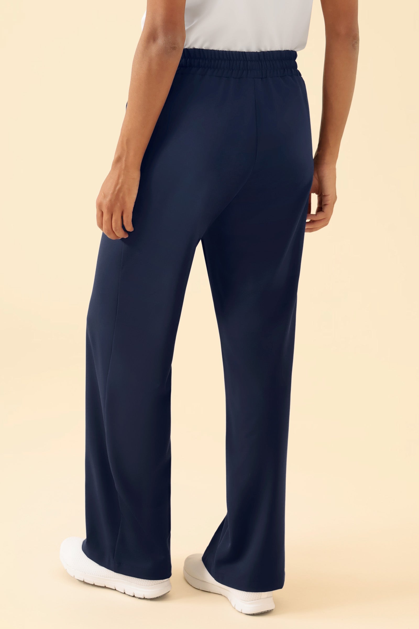 KAERE Pantalon Femme - large jambe navy, Vue de dos