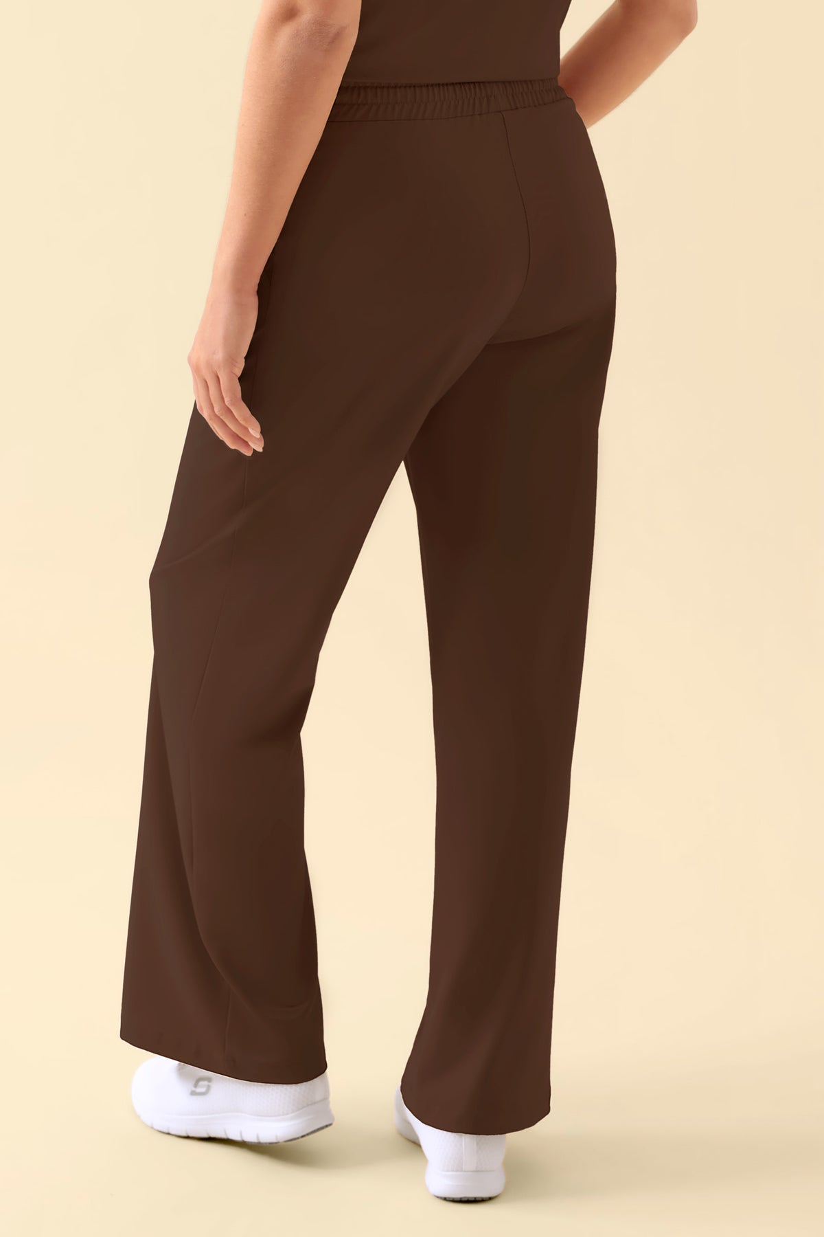 KAERE Pantalon Femme - large jambe coffee, Vue de dos