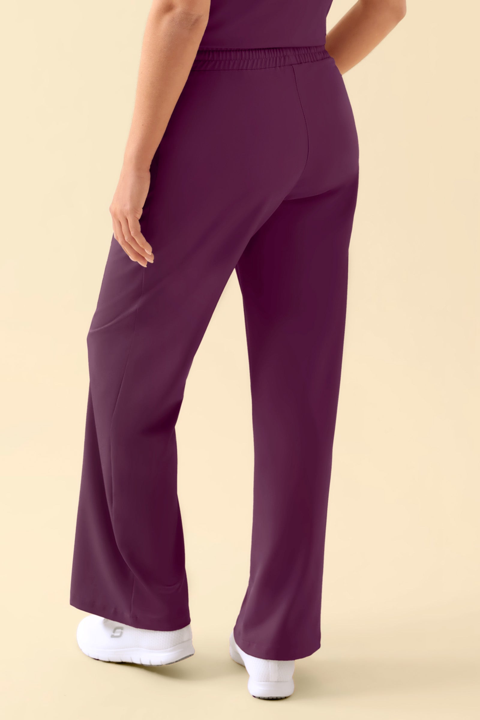 KAERE Pantalon Femme - large jambe prune, Vue de dos