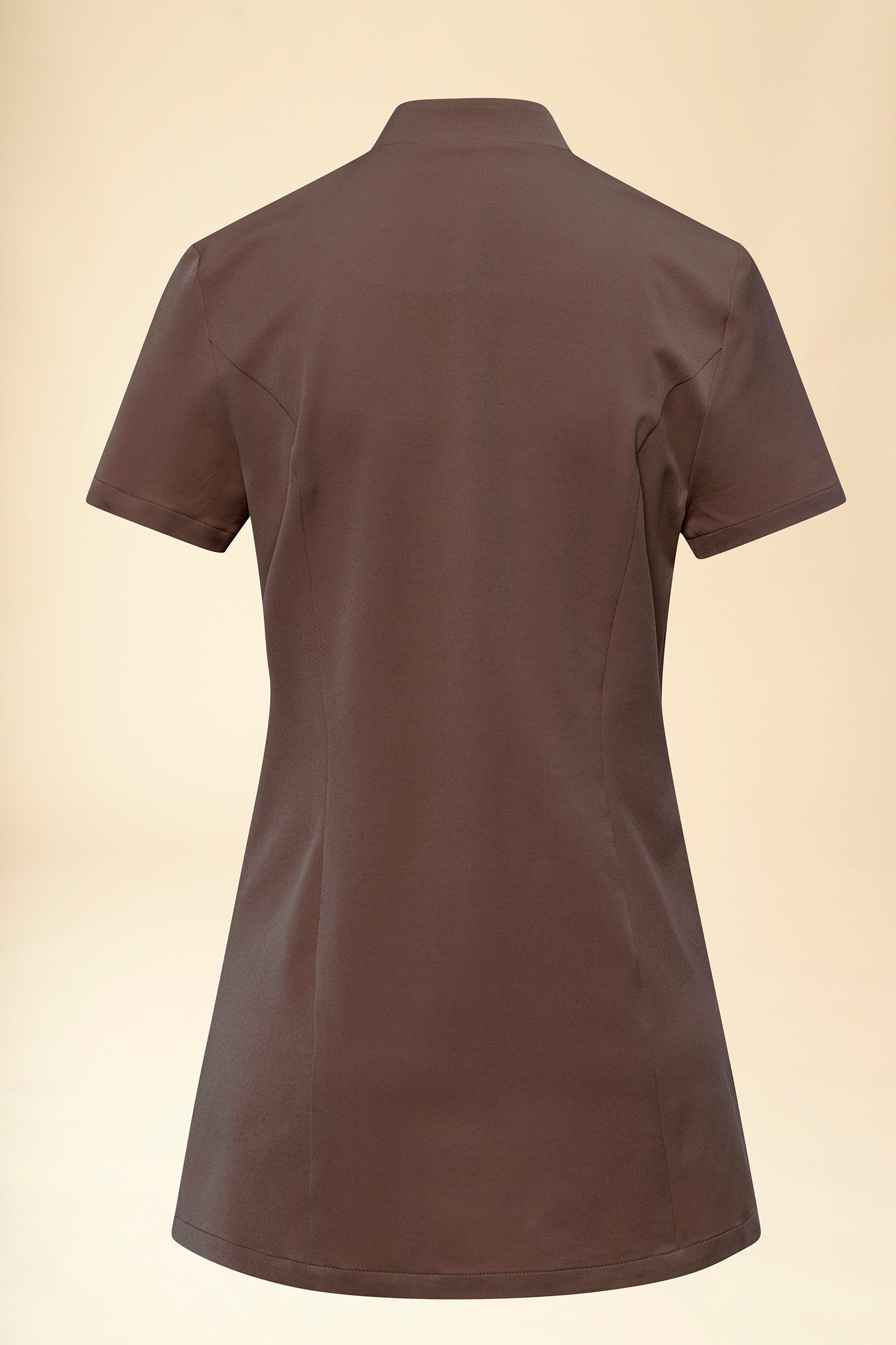 KAERE Blouse Femme - boutonnage asymétrique coffee, Vue de dos