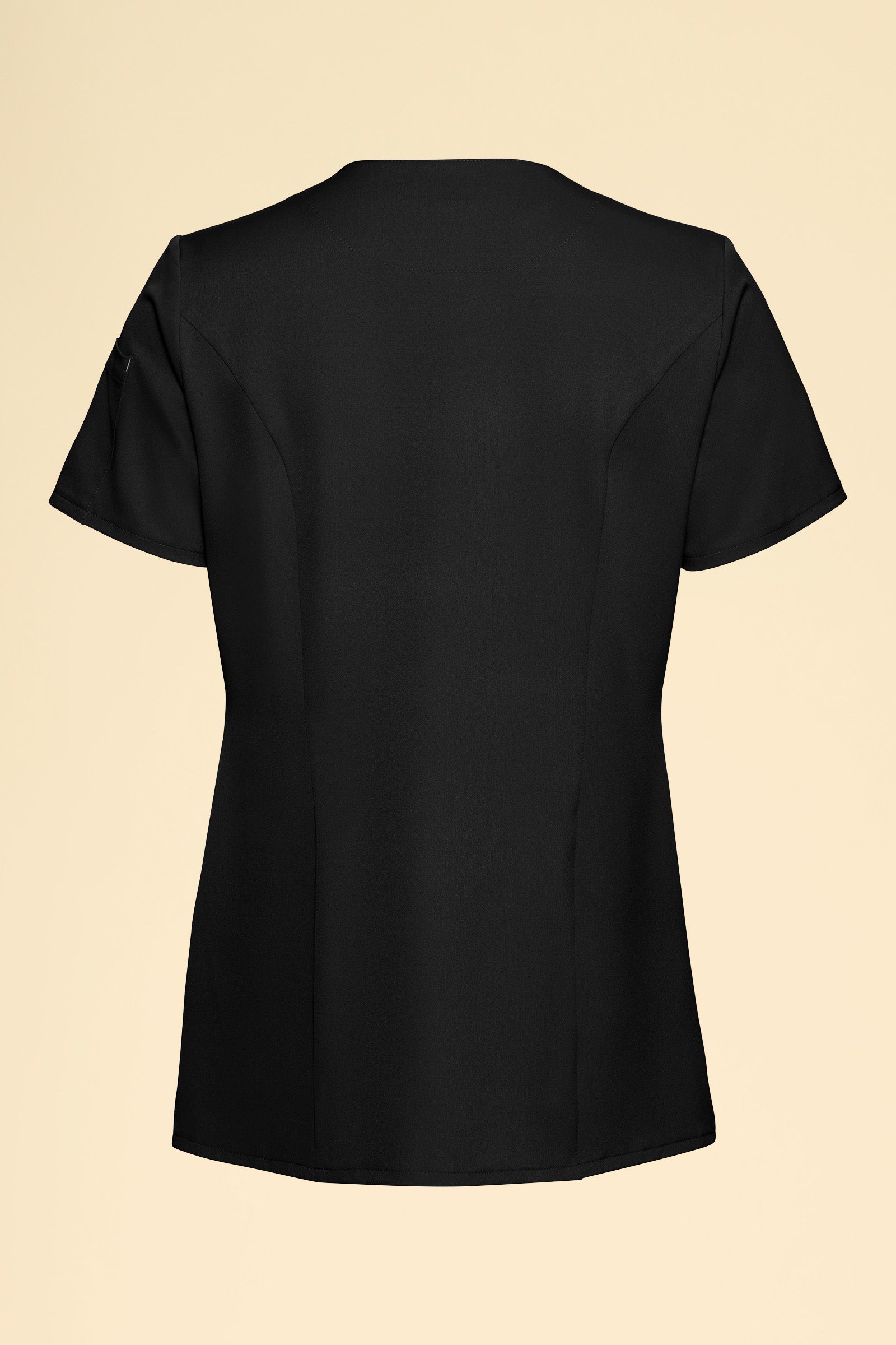 KAERE Blouse Femme - Patte de boutonnage noir, Vue de dos