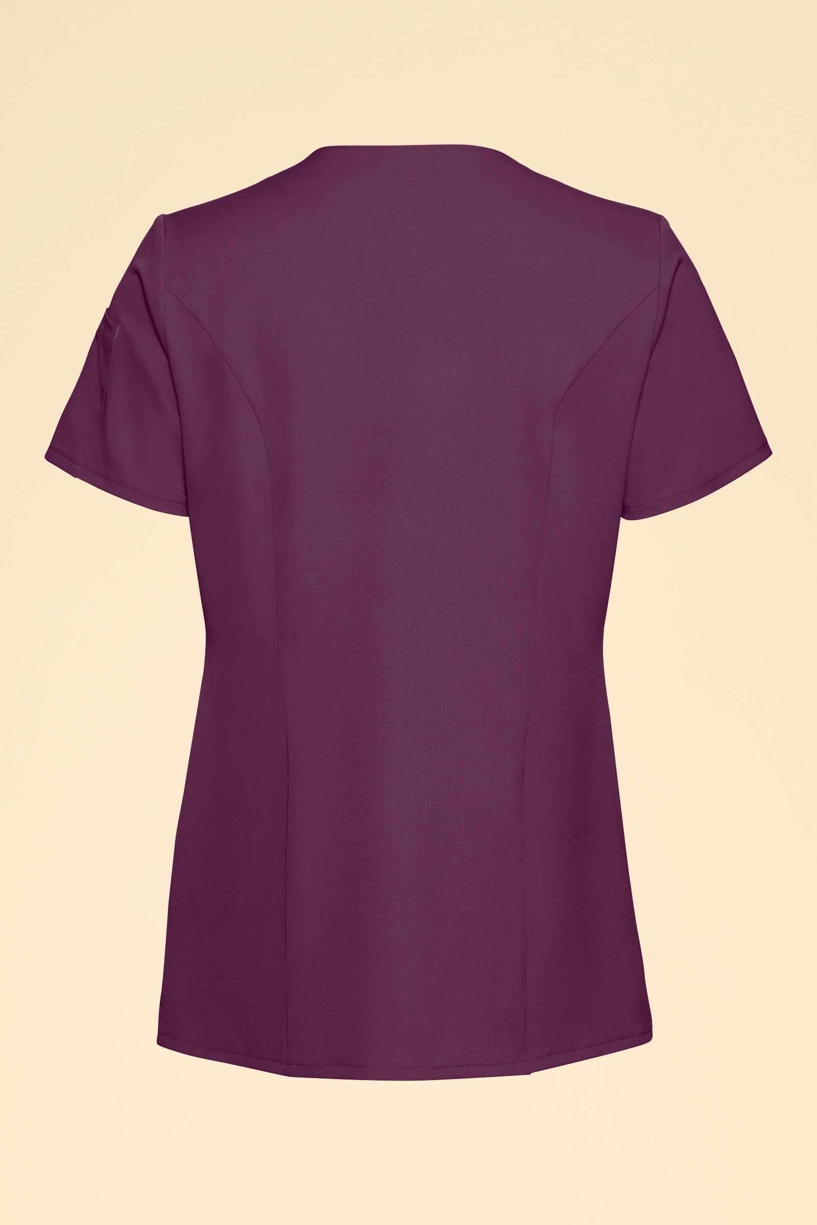 KAERE Blouse Femme - Patte de boutonnage prune, Vue de dos