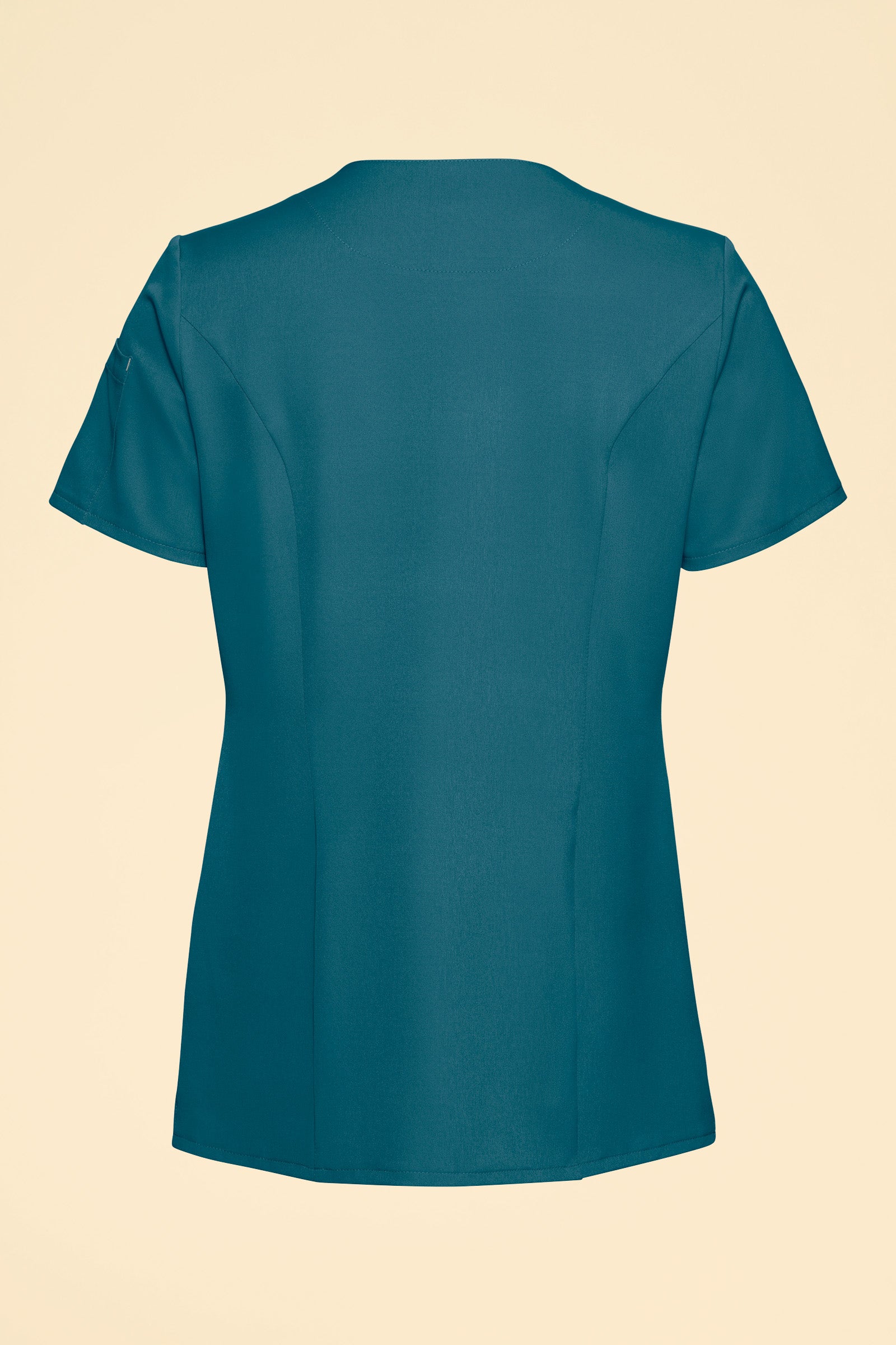 KAERE Blouse Femme - Patte de boutonnage pétrole, Vue de dos