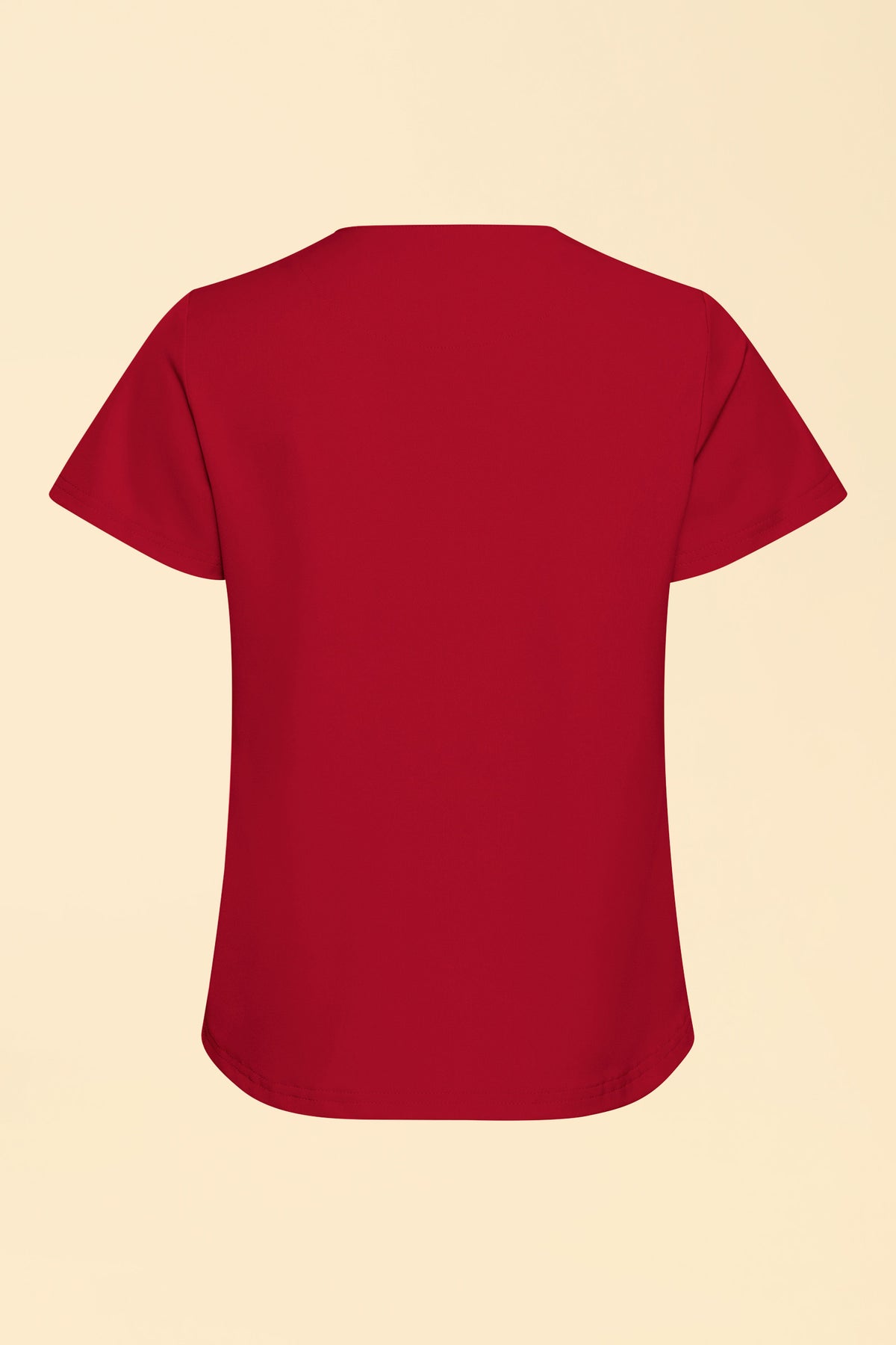 KAERE T-shirt Femme - Encoloure ronde rouge, Vue de dos