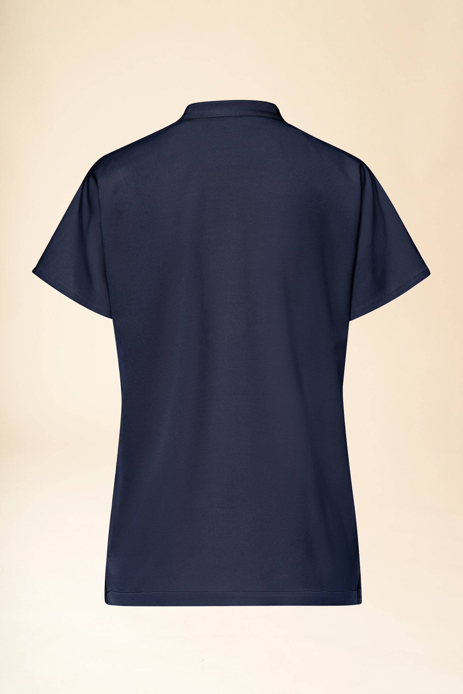 KAERE Tunique Femme - Col officier bleu navy, Vue de dos