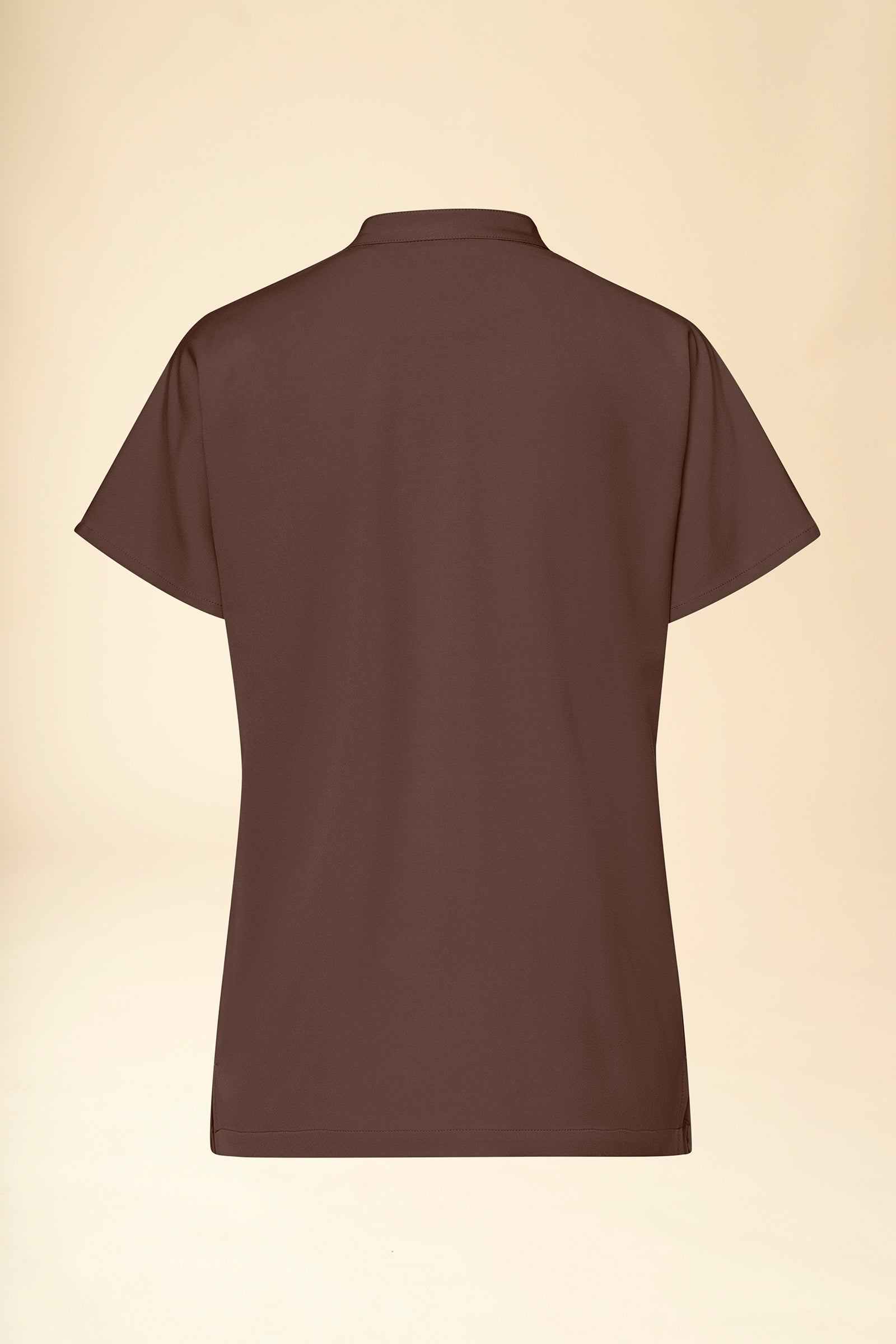 KAERE Tunique Femme - Col officier coffee, Vue de dos